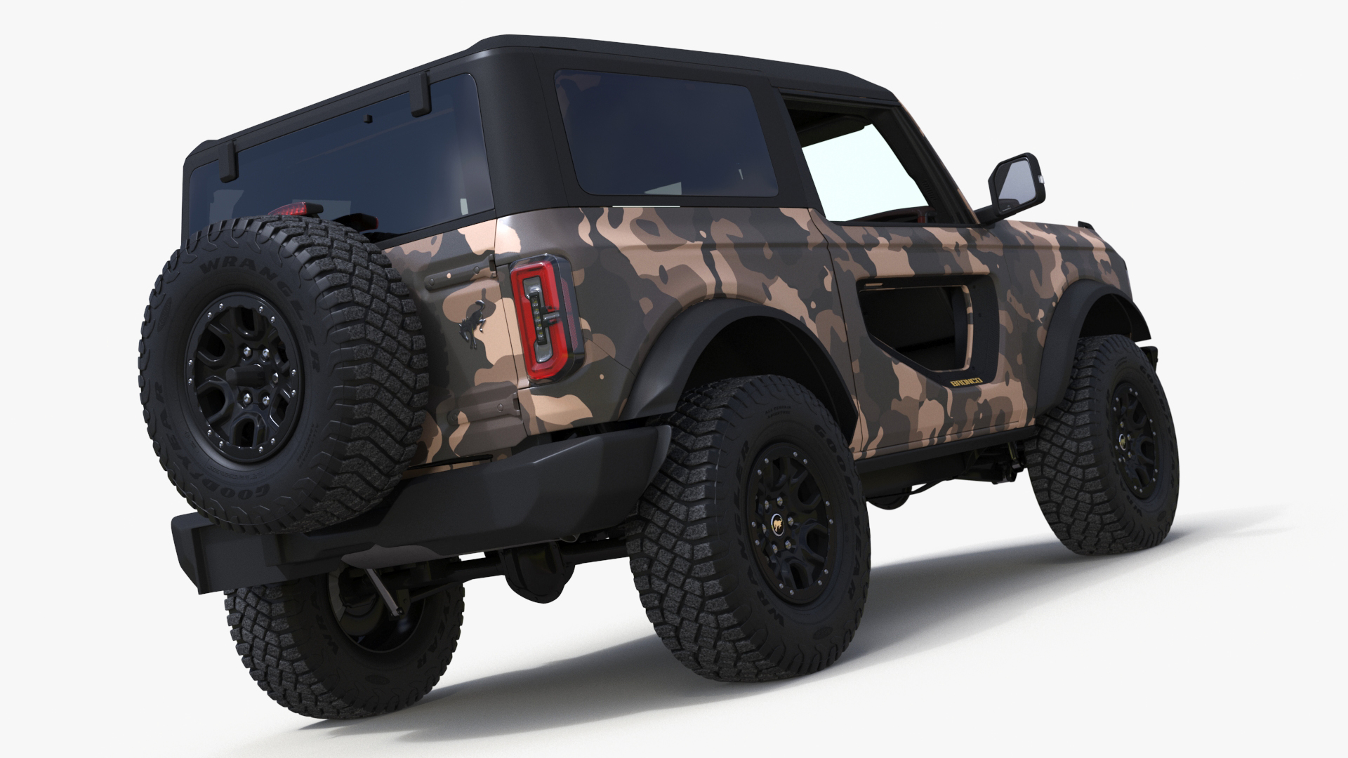 3D model 4X4 Ford Bronco Two Door Camouflage