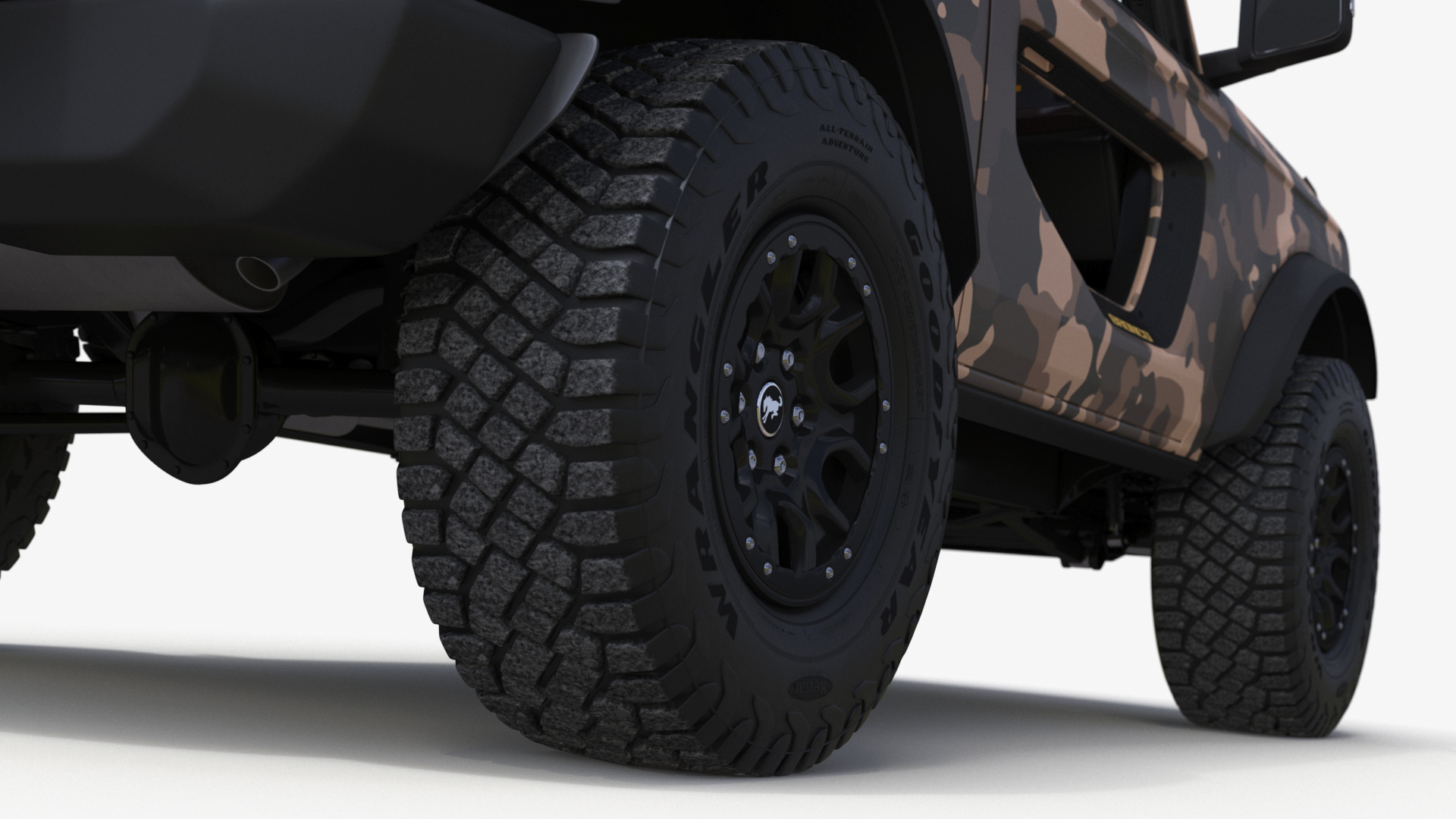 3D model 4X4 Ford Bronco Two Door Camouflage