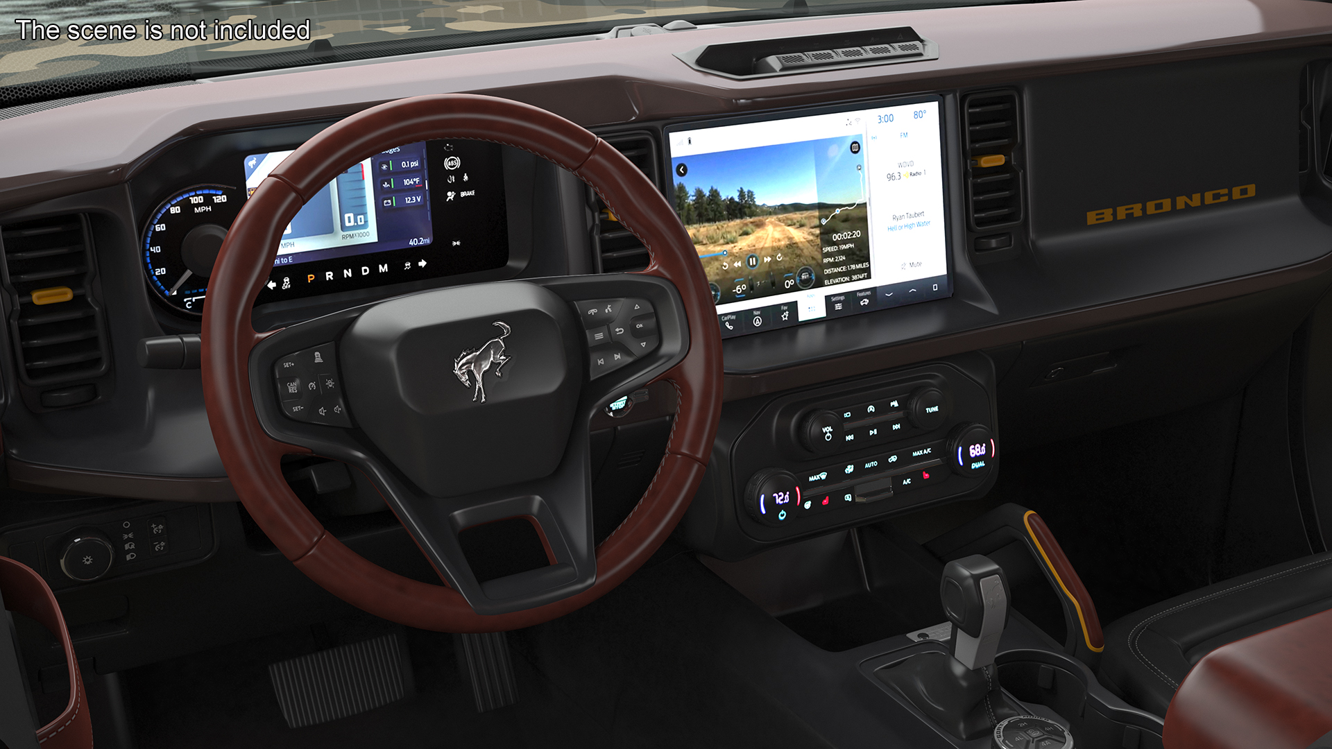 3D model 4X4 Ford Bronco Two Door Camouflage