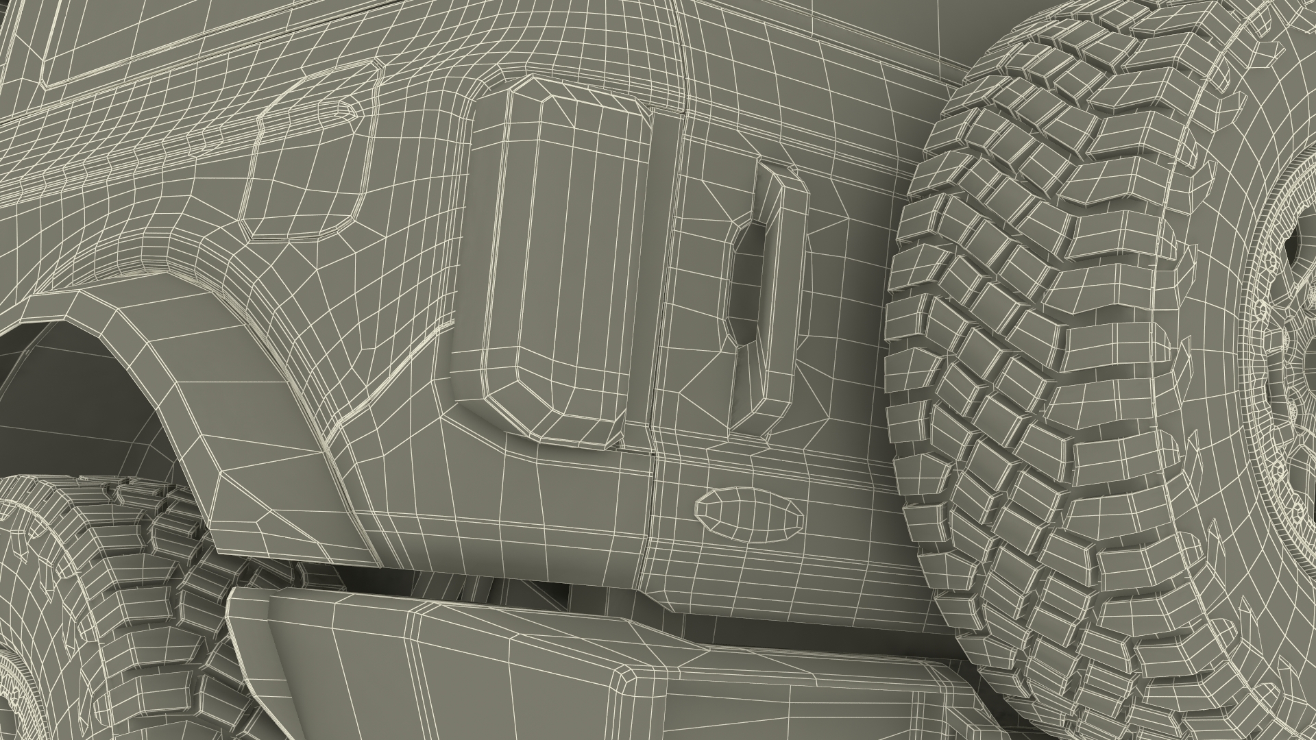 3D model 4X4 Ford Bronco Two Door Camouflage