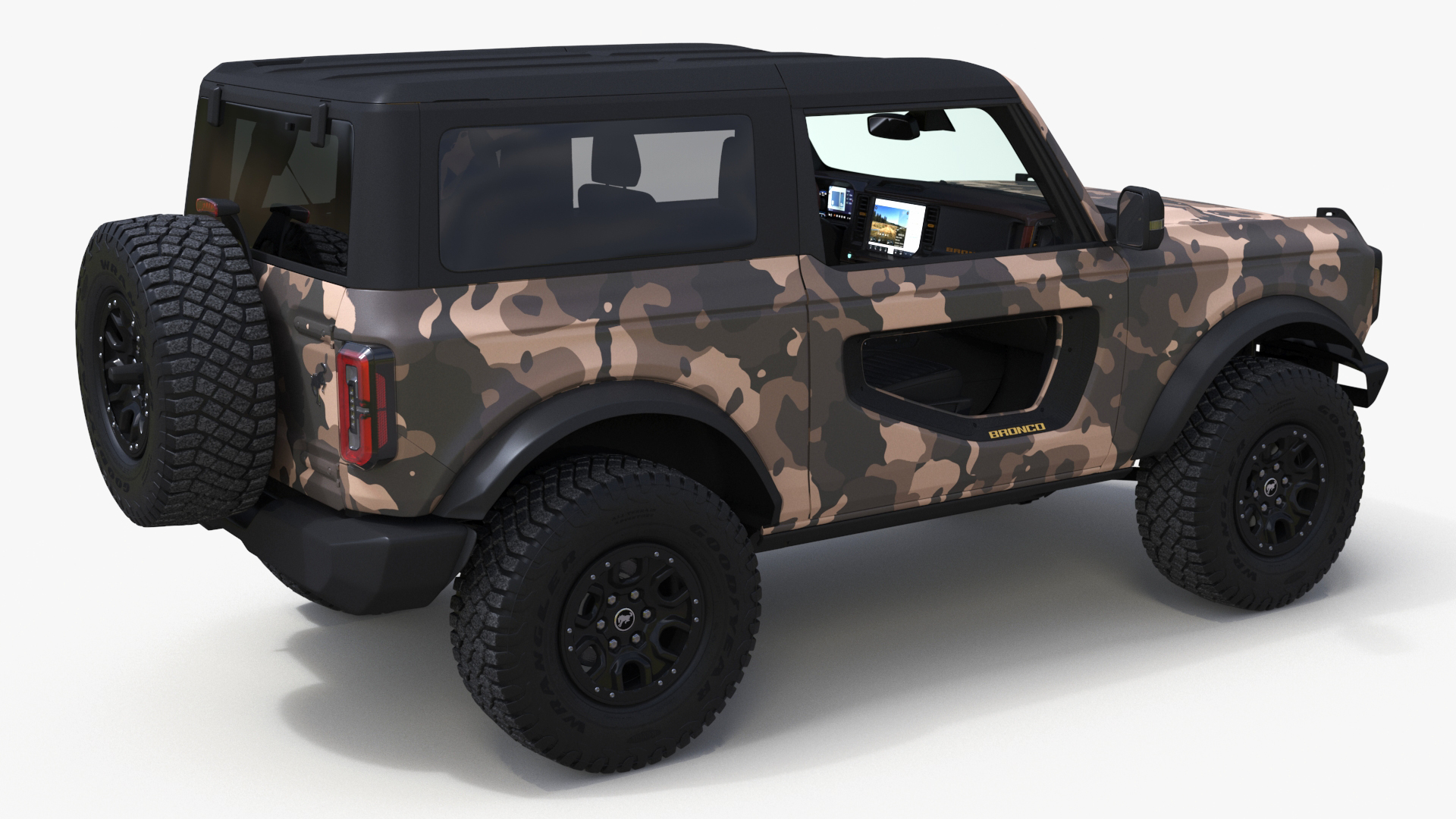 3D model 4X4 Ford Bronco Two Door Camouflage