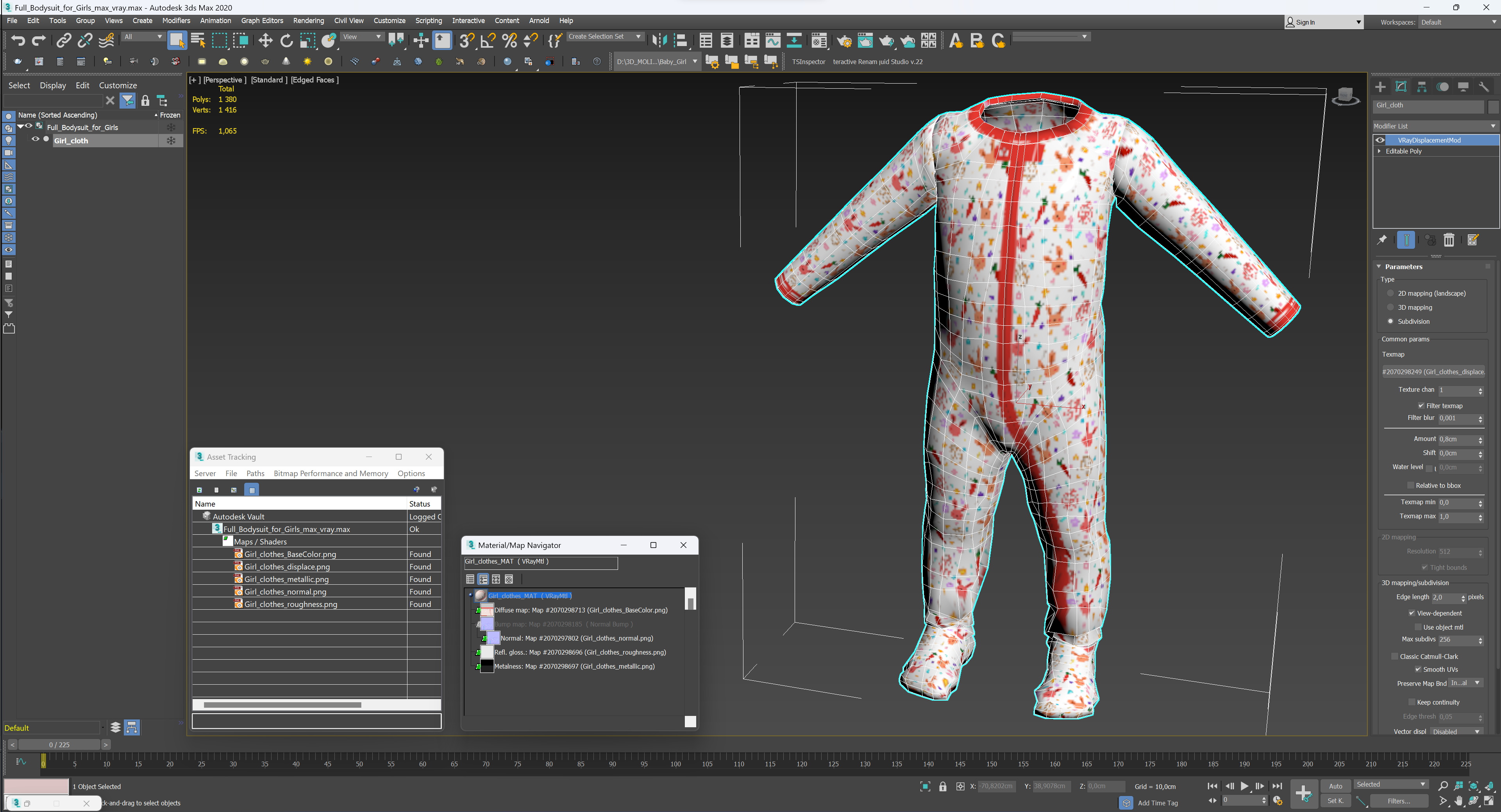 3D Full Bodysuit for Girls model