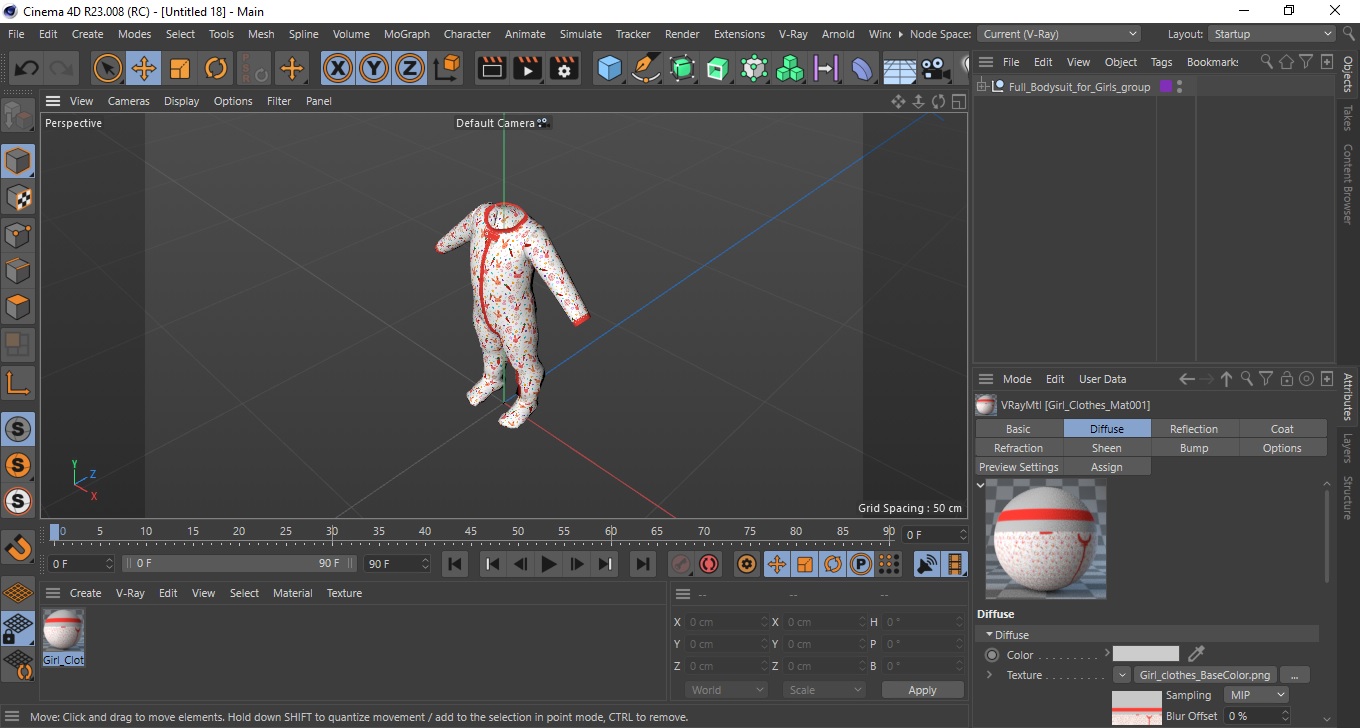 3D Full Bodysuit for Girls model