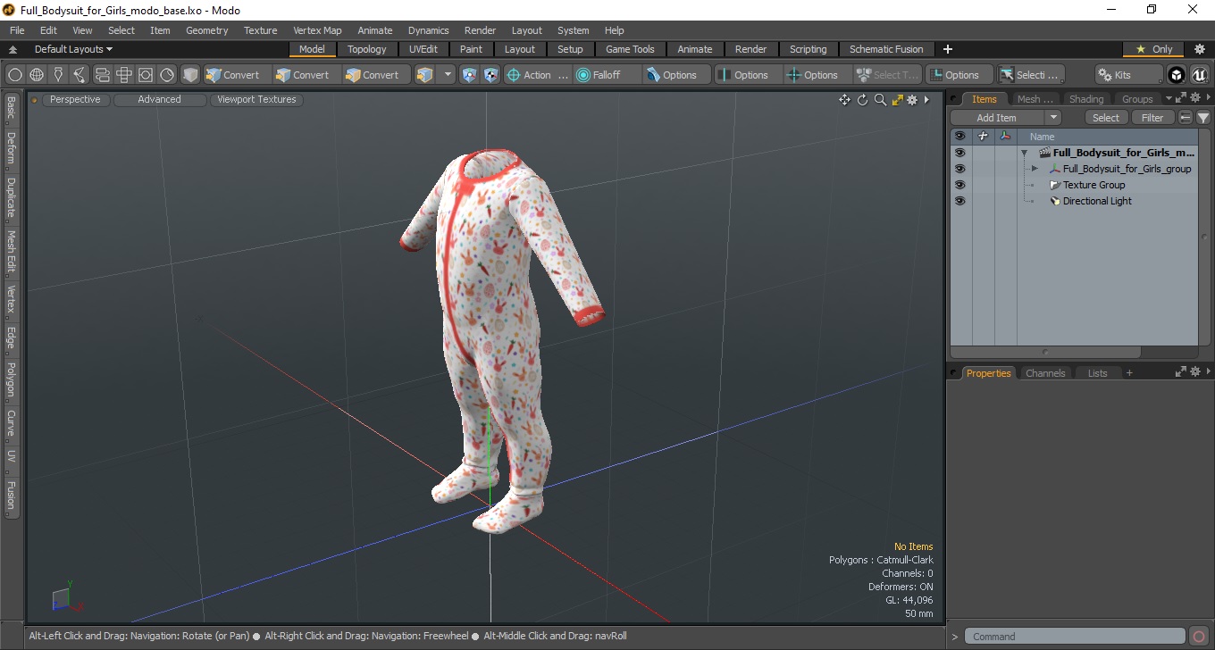 3D Full Bodysuit for Girls model