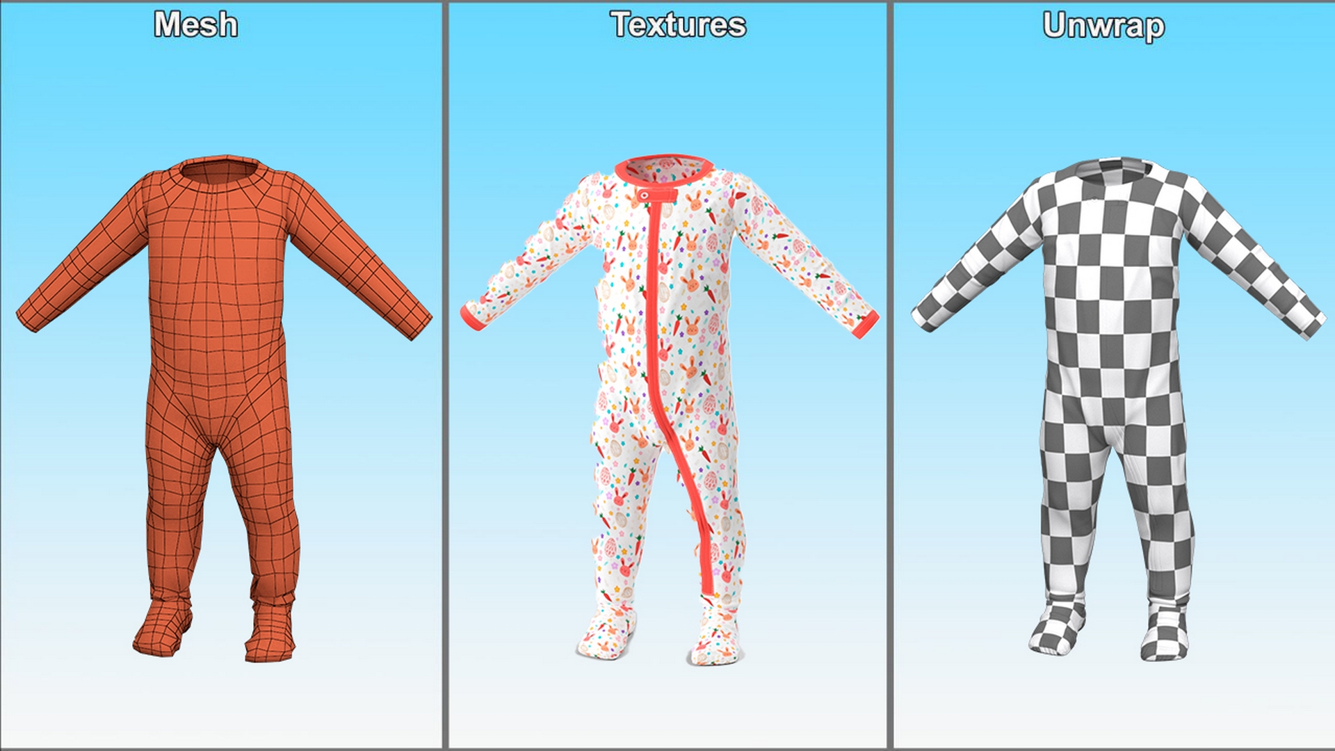 3D Full Bodysuit for Girls model