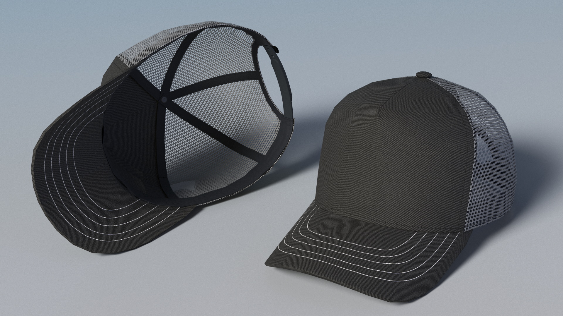 Trucker Hat Grey Game Ready - view 3