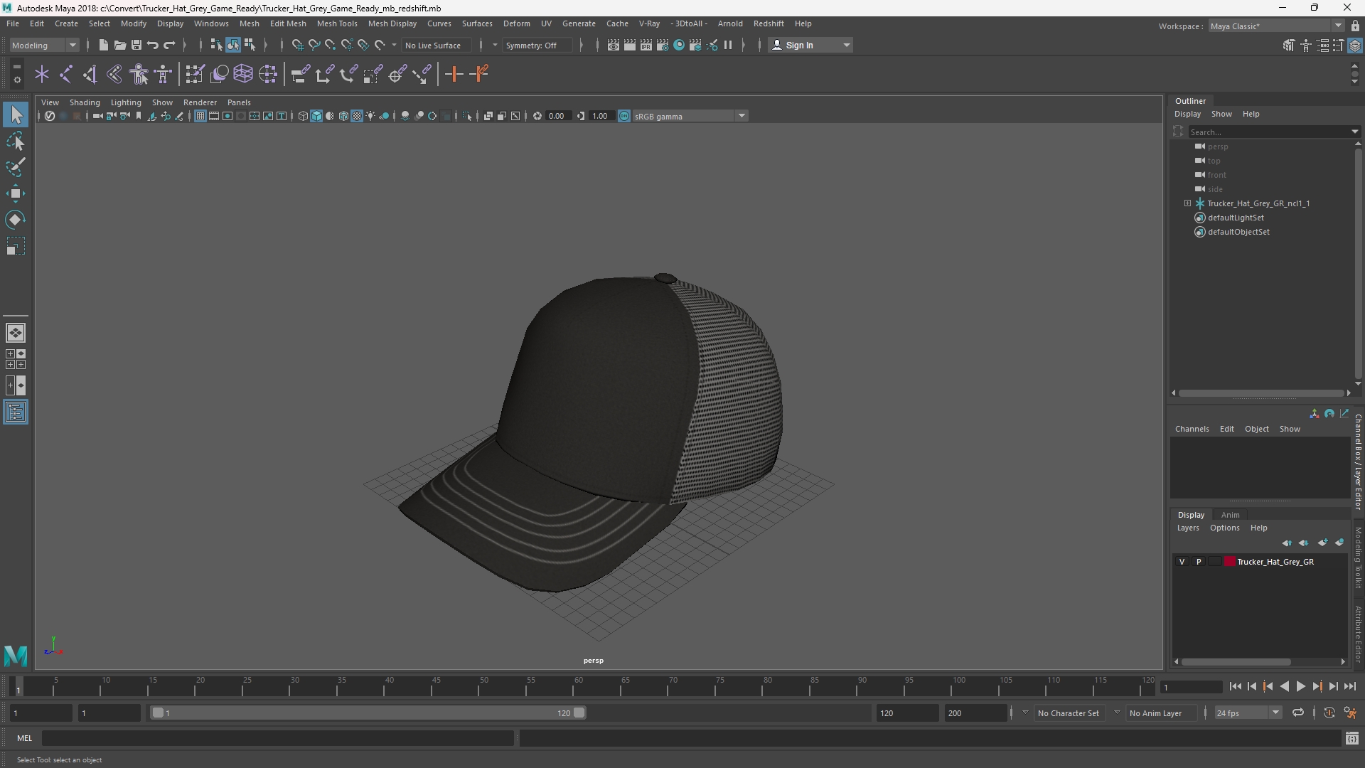 Trucker Hat Grey Game Ready - view 11