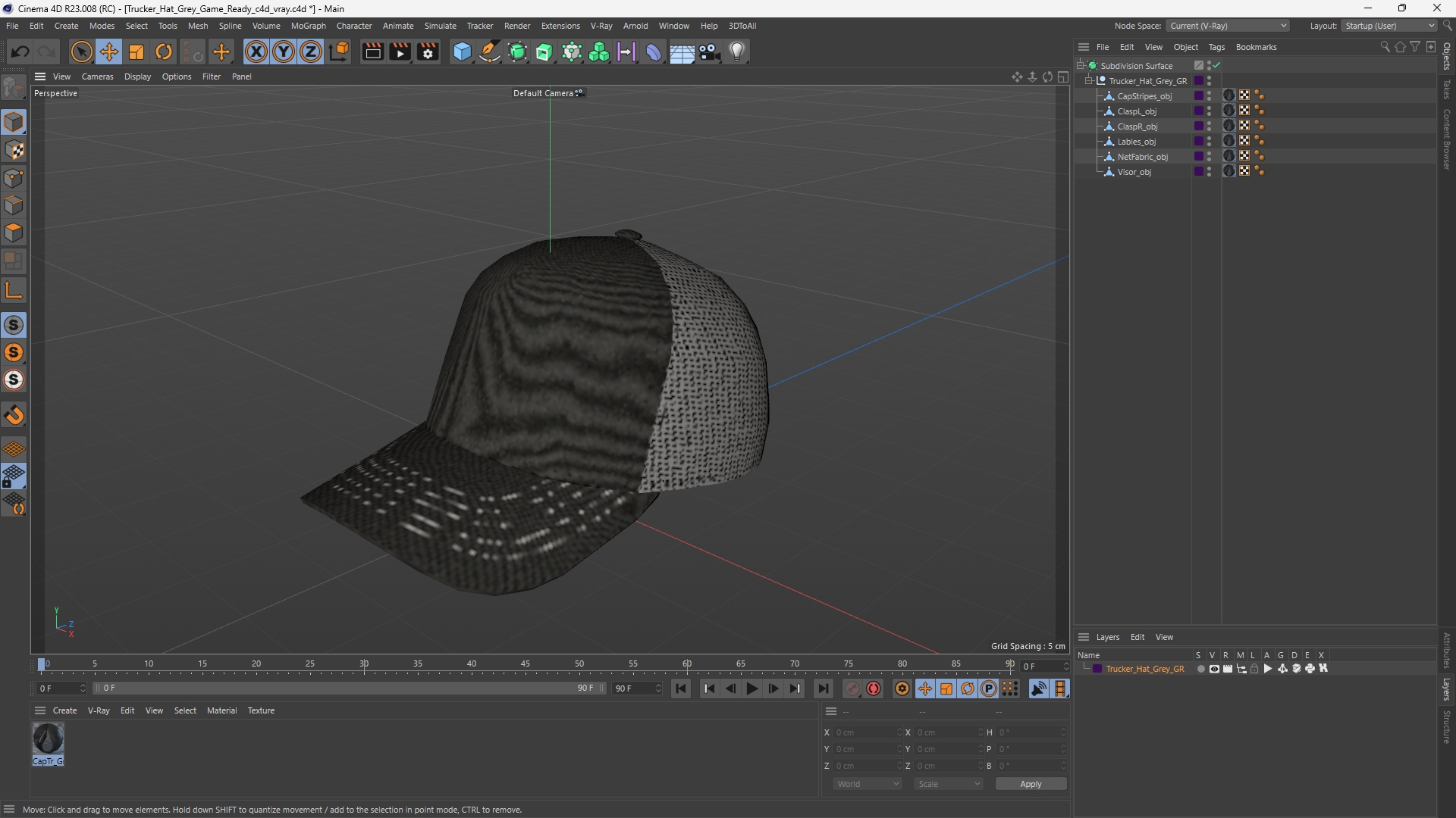 Trucker Hat Grey Game Ready - view 12