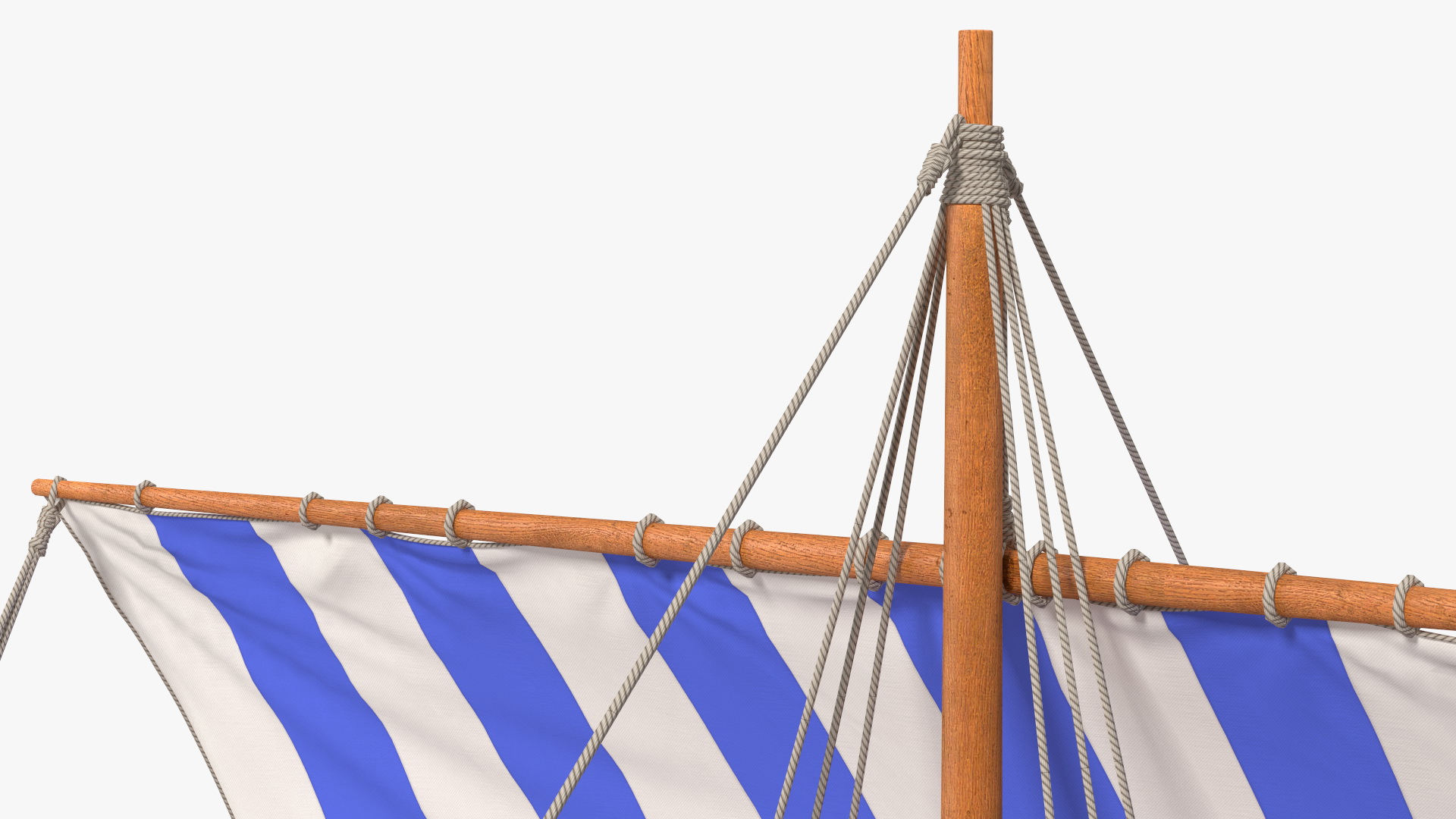 Viking Drakkar Sail Blue 3D model