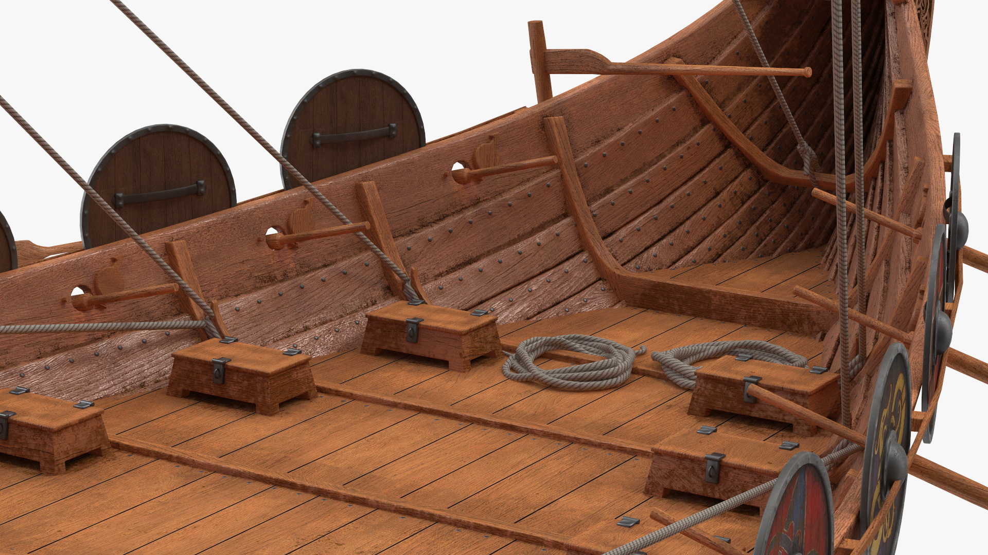 Viking Drakkar Sail Blue 3D model