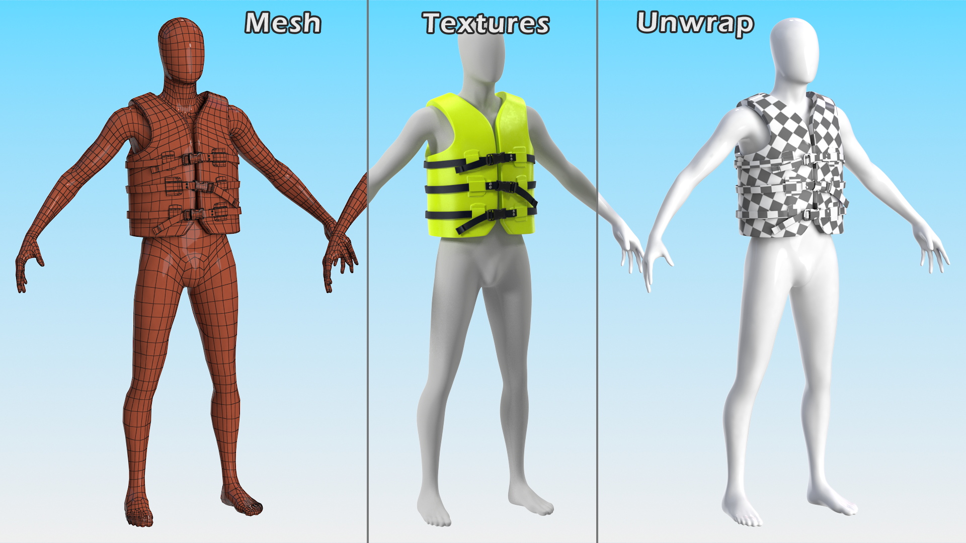 3D Personal Flotation Device Type III Life Jacket