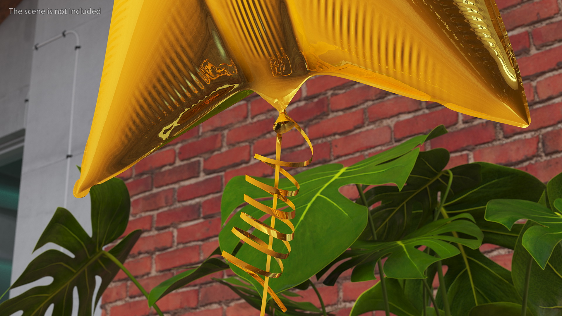 Gold Star Foil Balloon 3D