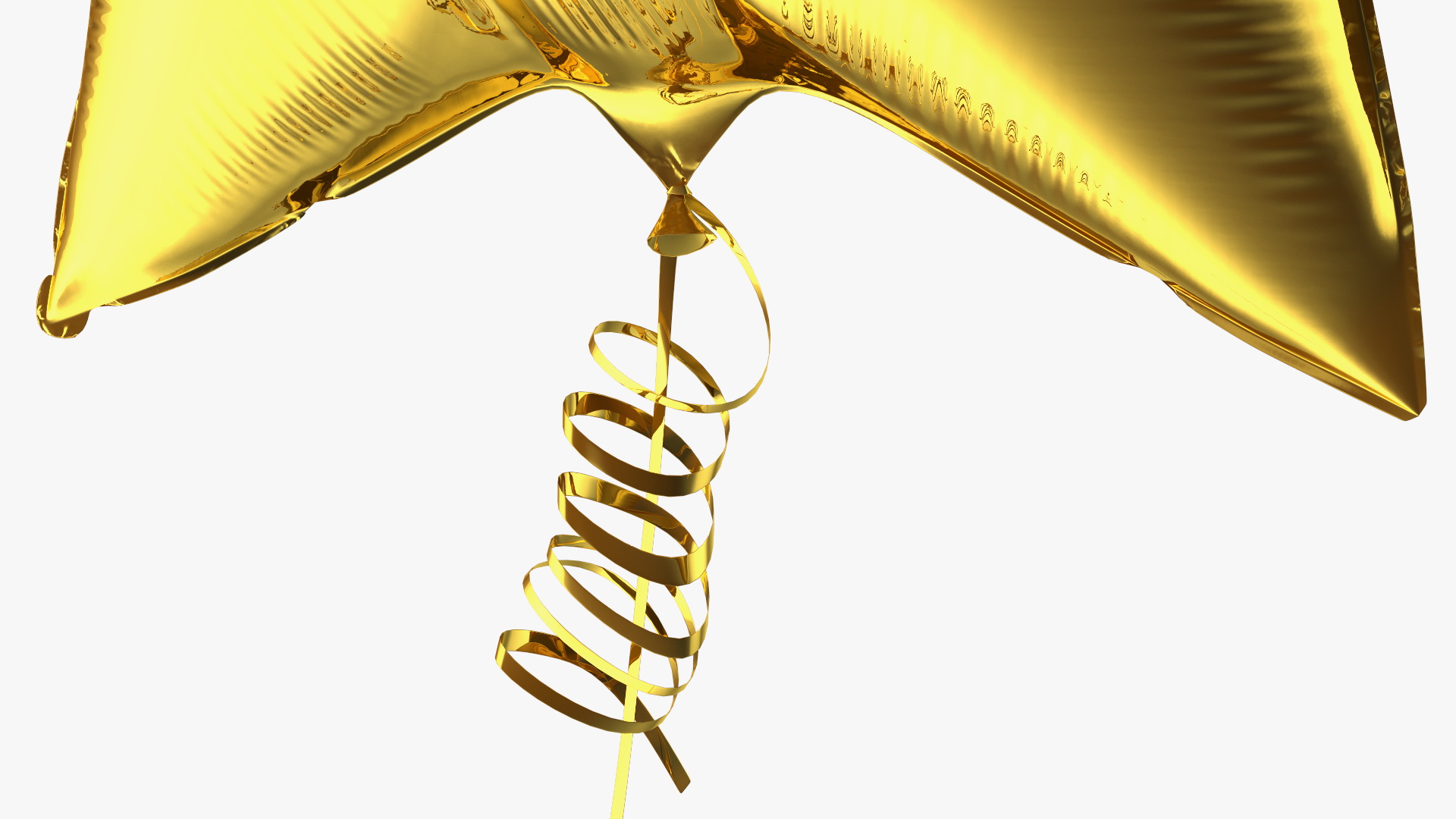 Gold Star Foil Balloon 3D