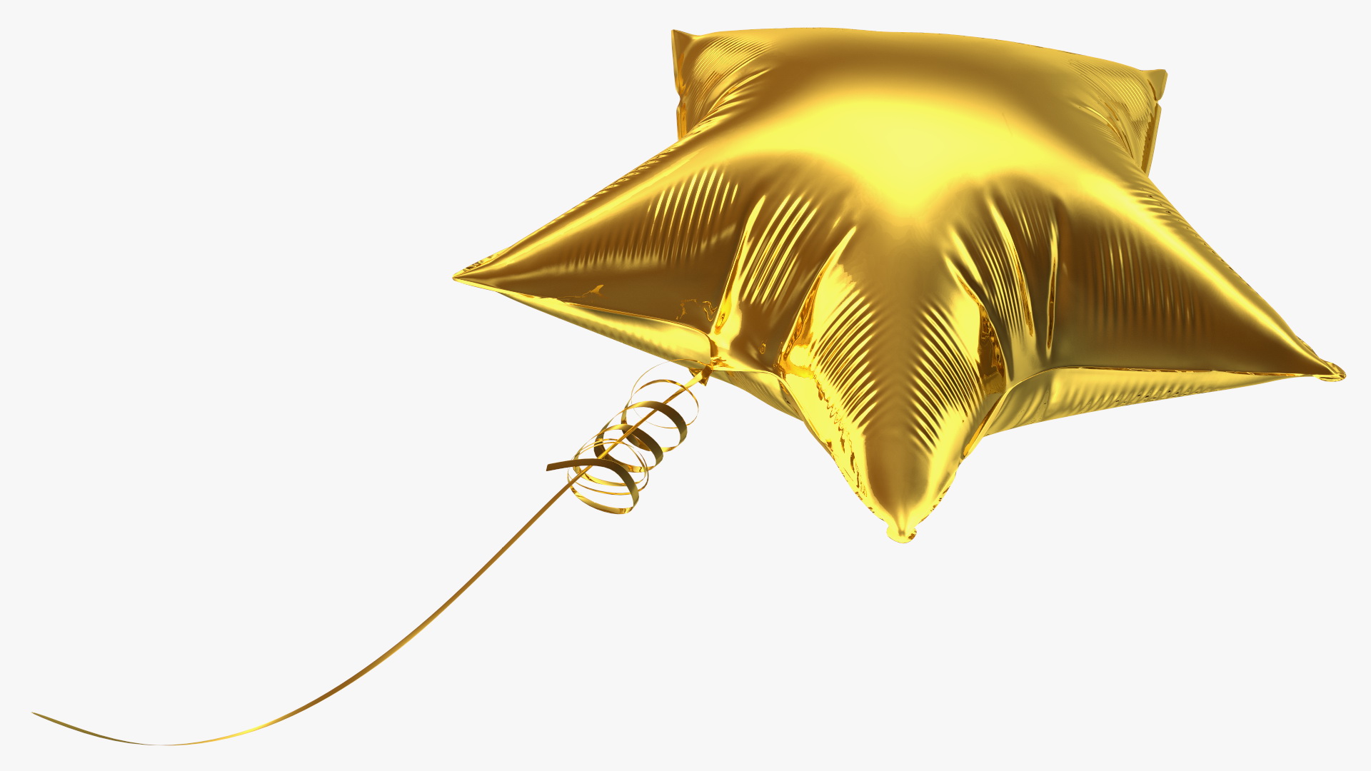 Gold Star Foil Balloon 3D