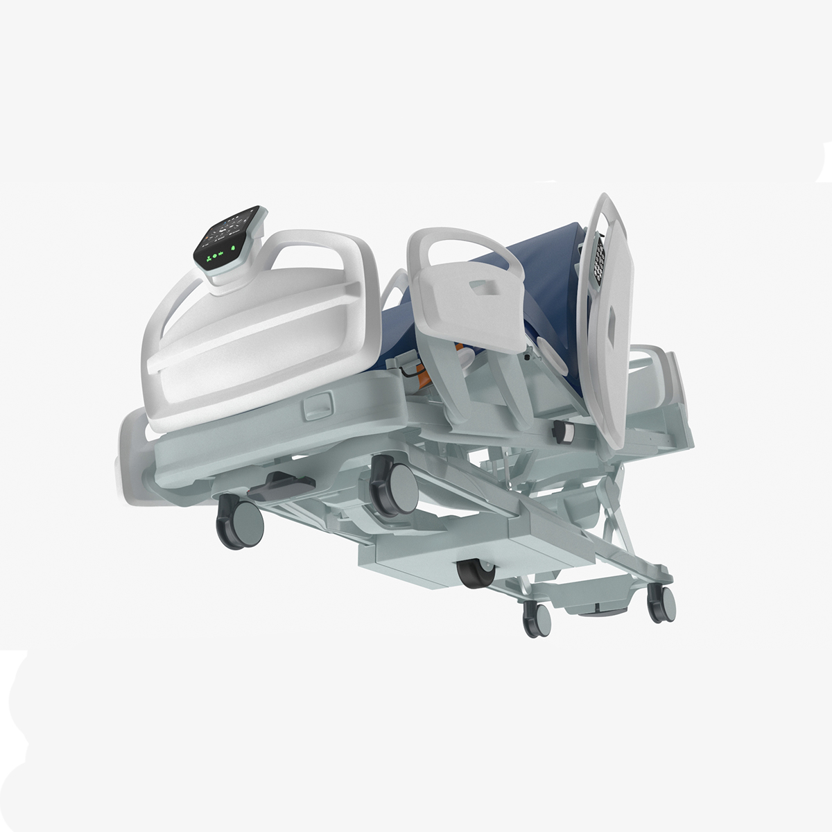 Smart Hospital Bed Rigged for Cinema 4D 3D model