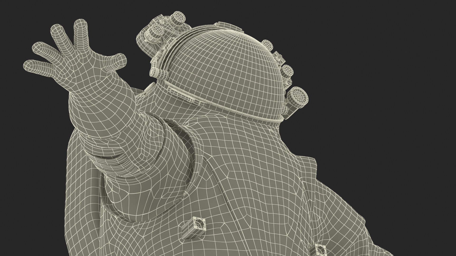 Astronaut Falling Pose 3D