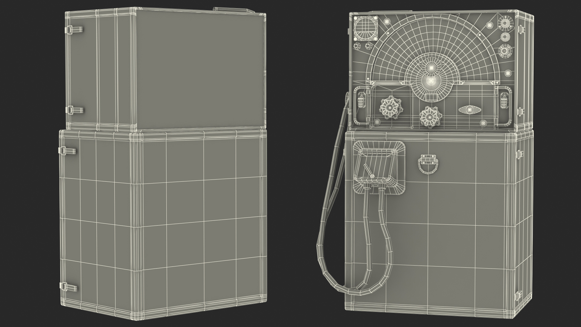 3D Vintage Military Amplifier