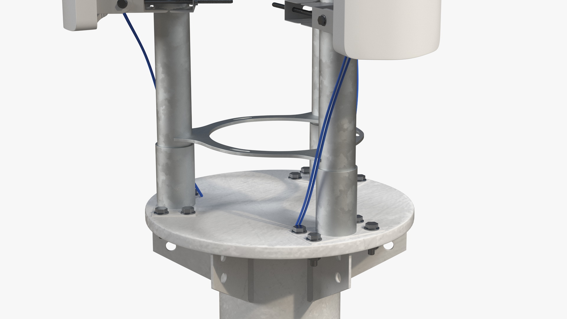 3D Base Station 5G Mobile Network Antenna on Post
