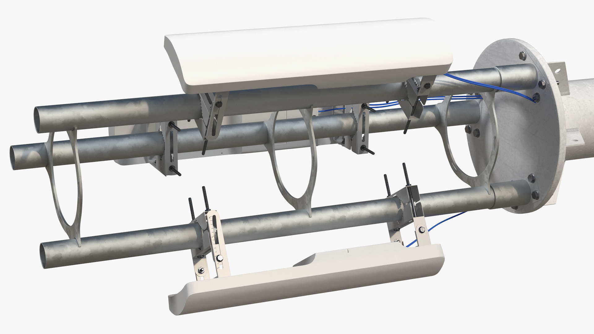 3D Base Station 5G Mobile Network Antenna on Post