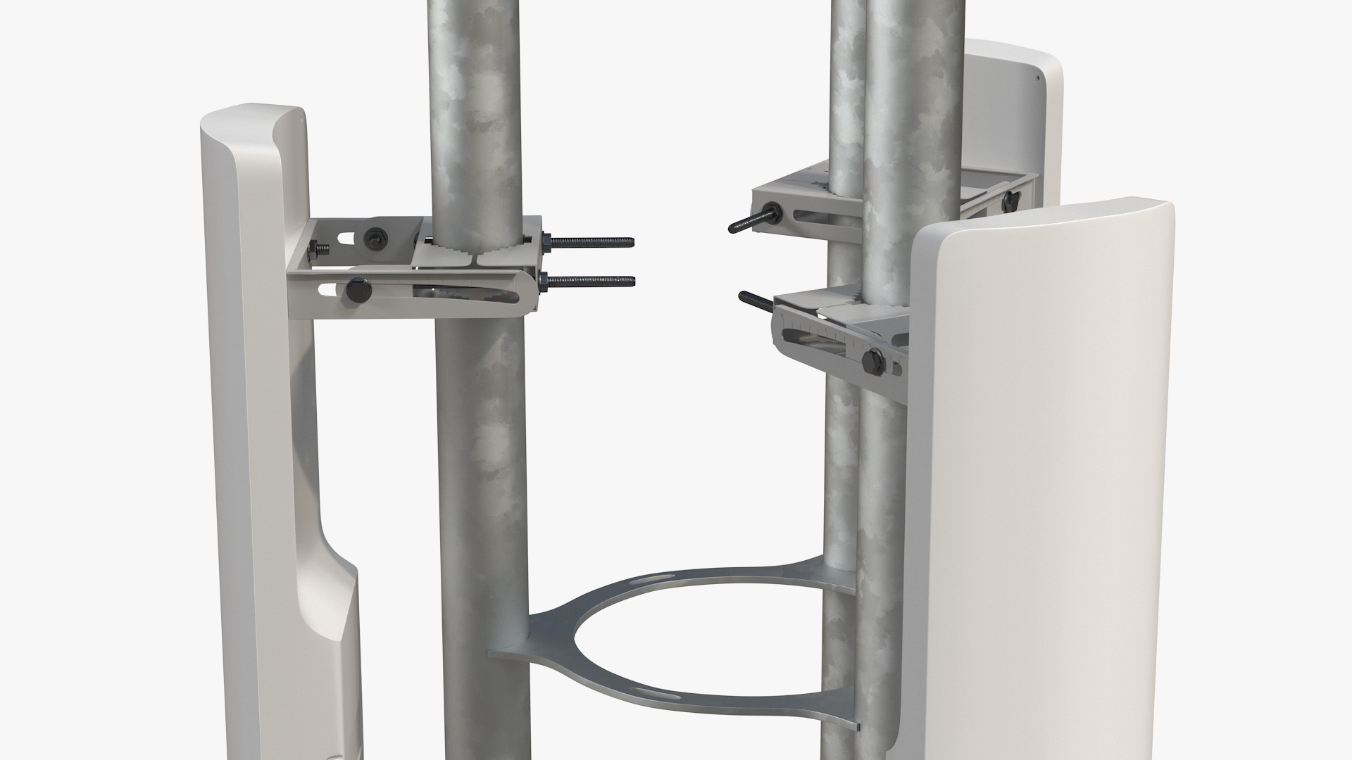 3D Base Station 5G Mobile Network Antenna on Post