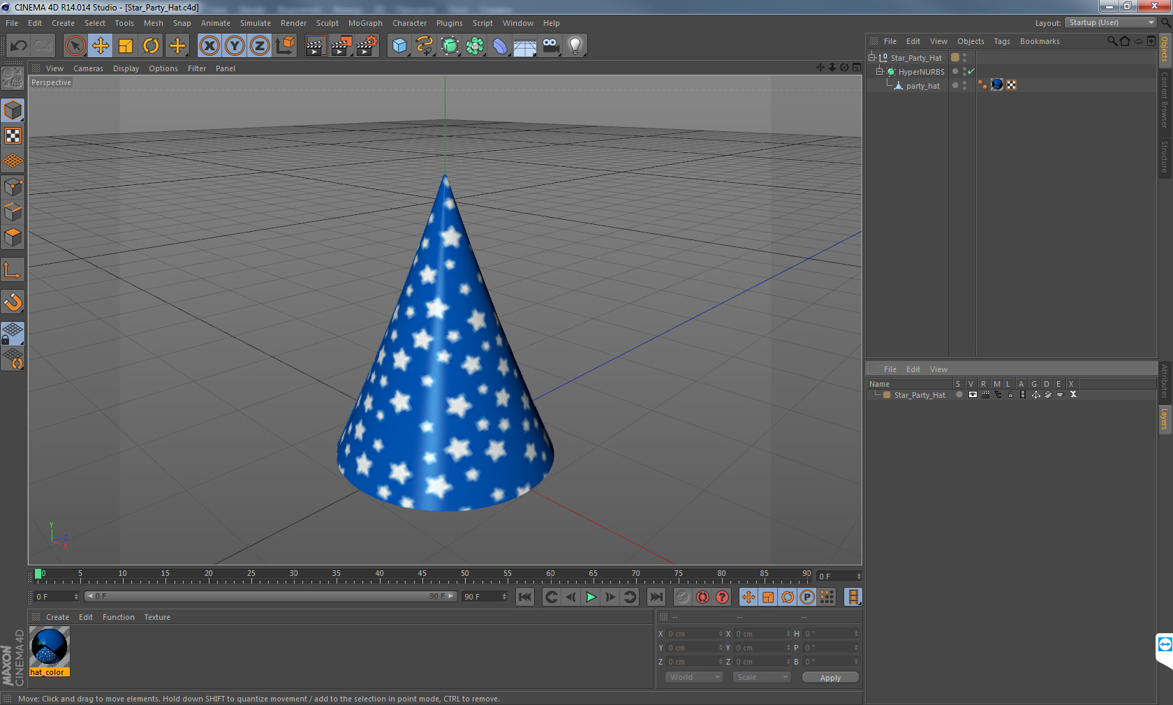 Star Party Hat 3D model