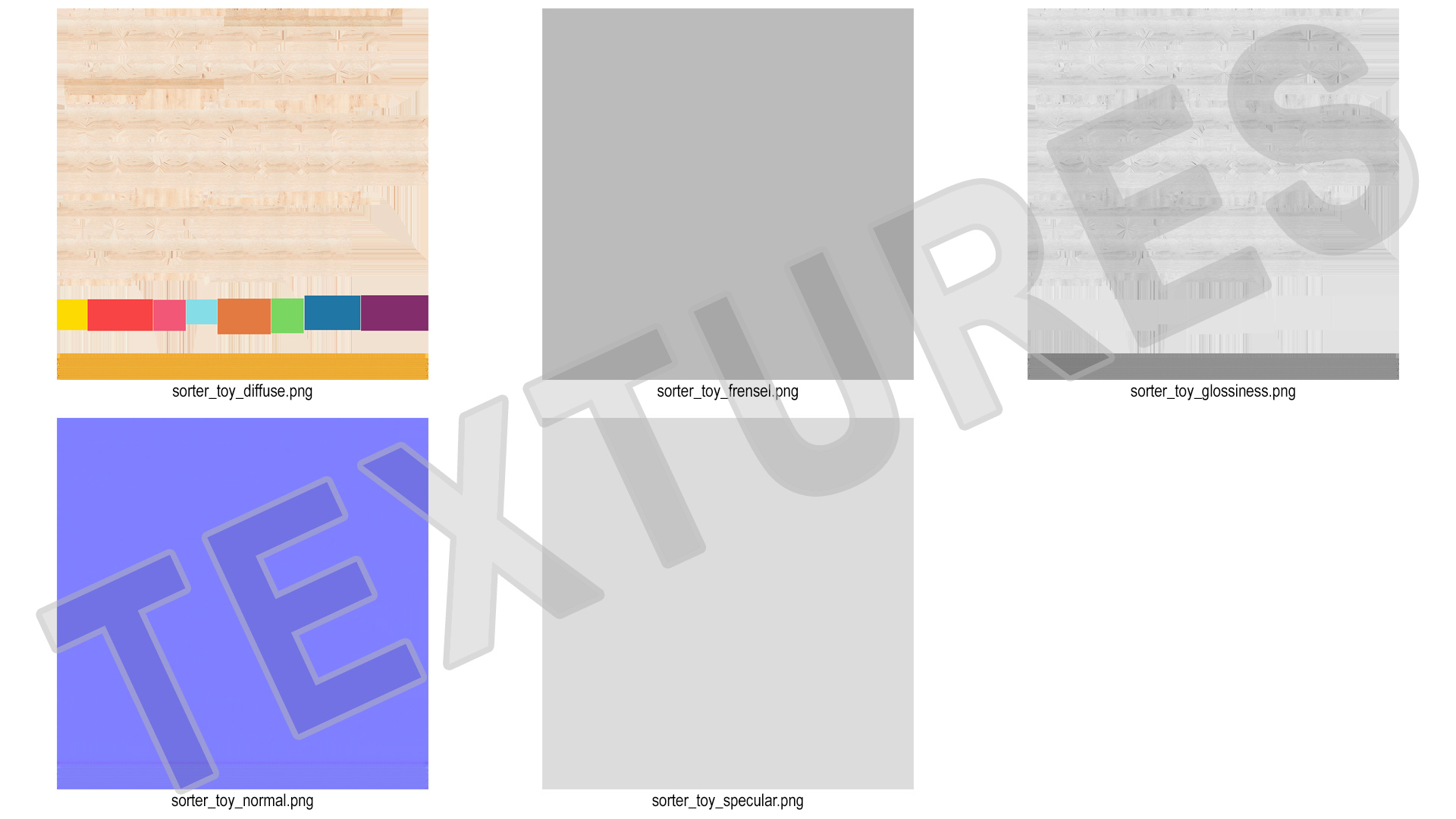 Plastic Geometric Figures Set 3D model