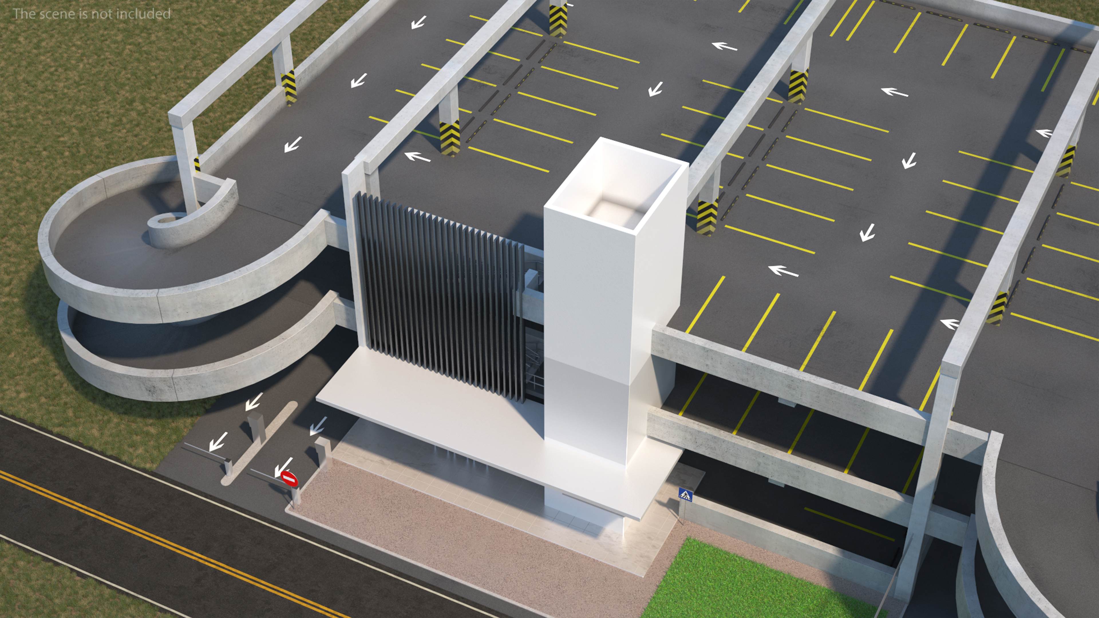 Car Parking Building Fur 3D model