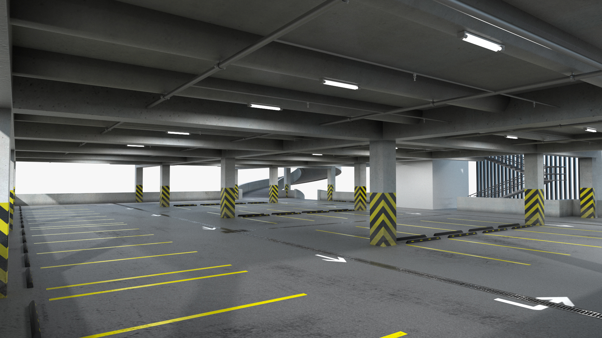 Car Parking Building Fur 3D model