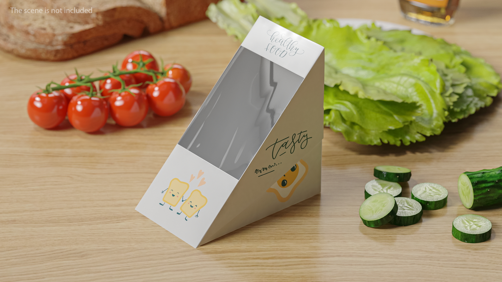 3D Medium Design Sandwich Box