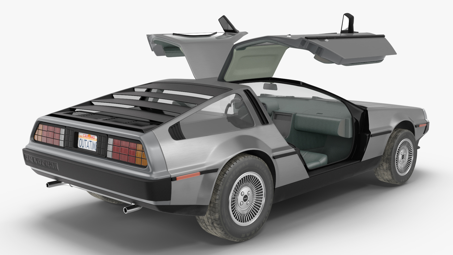 3D DeLorean DMC-12 Simple Interior