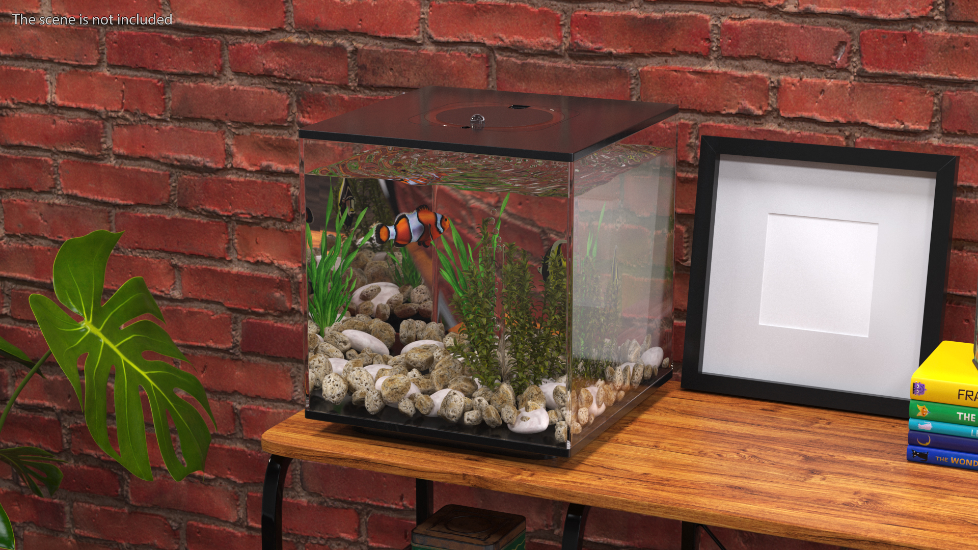 Aquarium Cube Black 3D model
