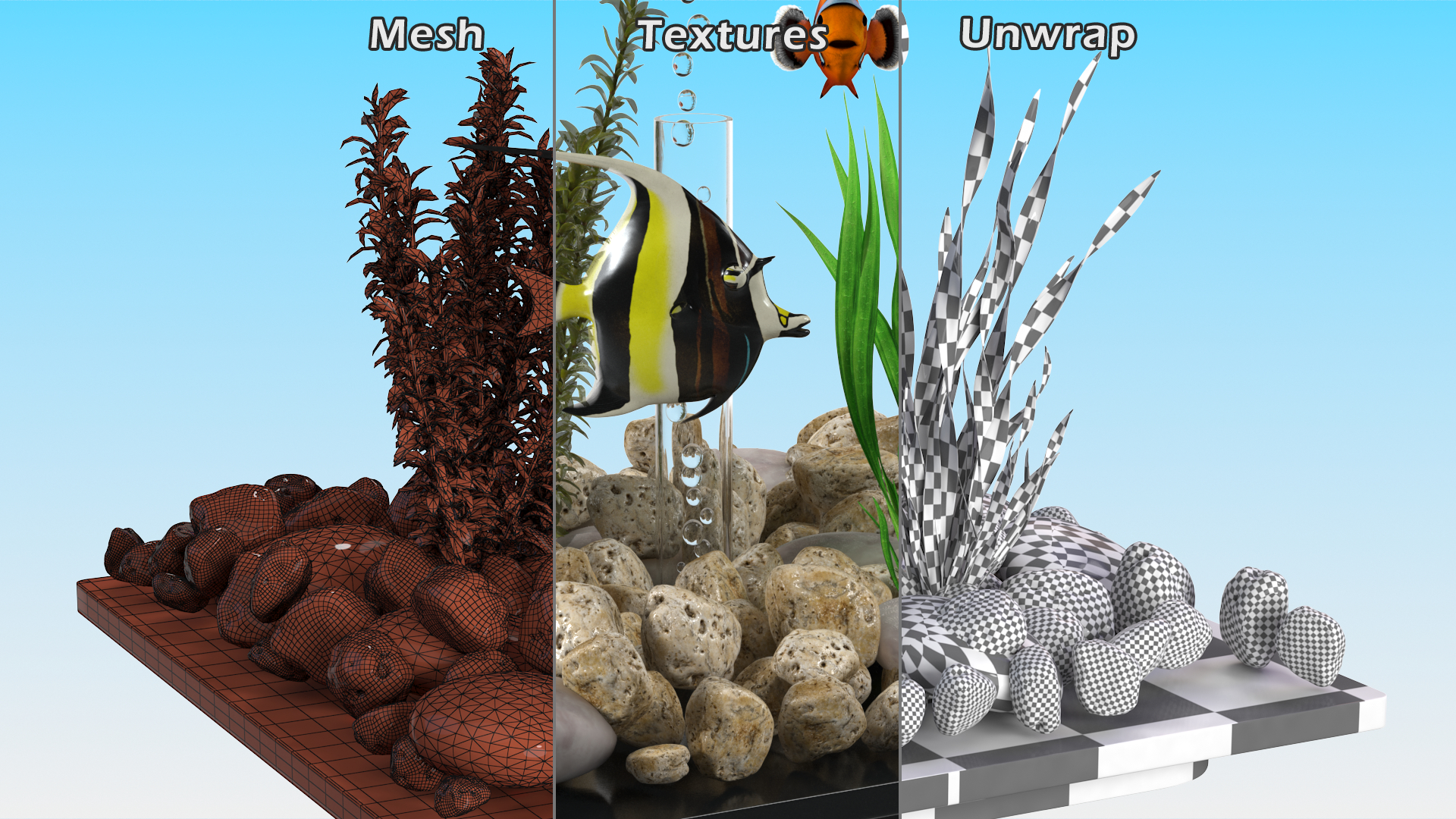 Aquarium Cube Black 3D model