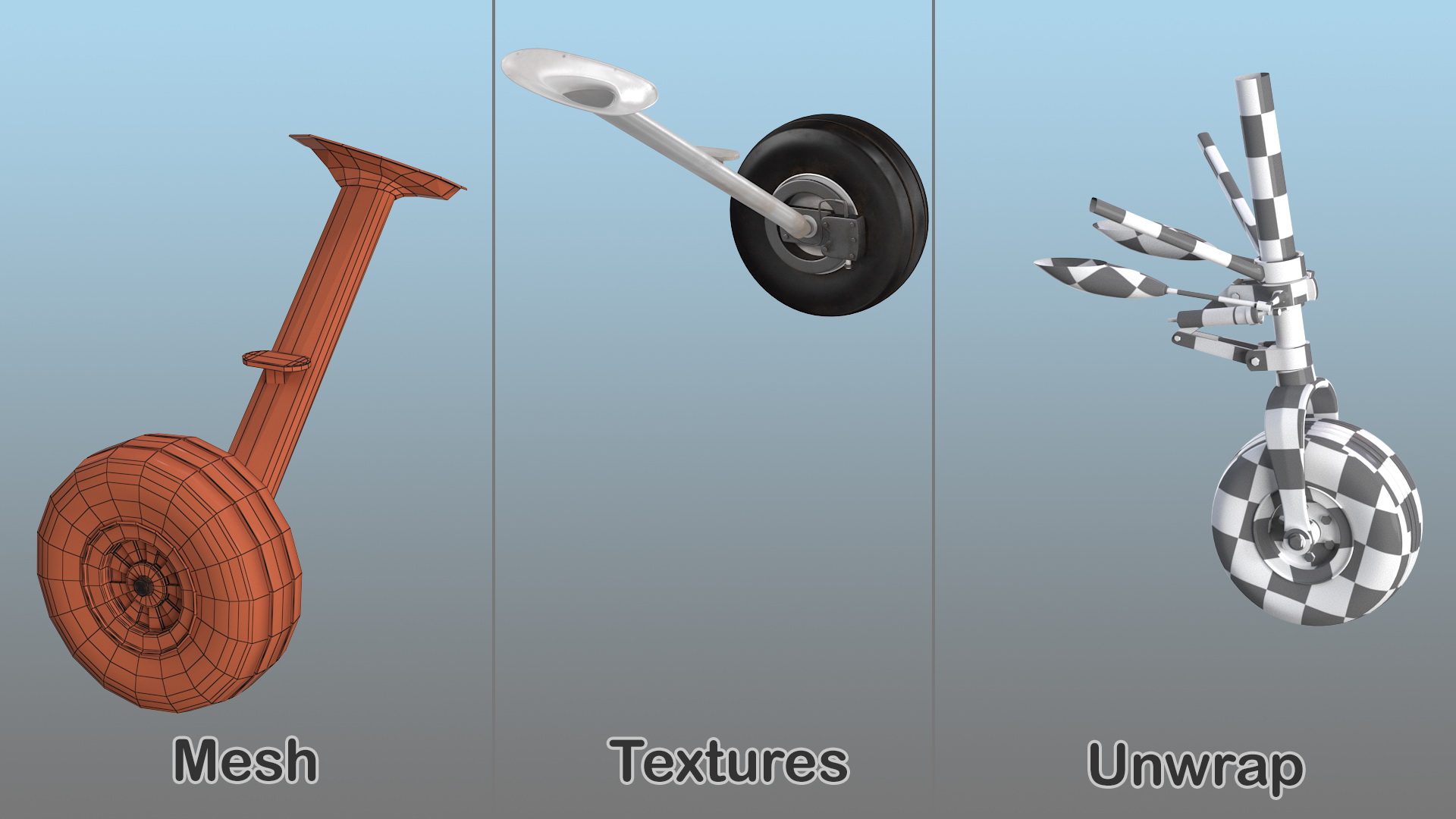 Small Aircraft Landing Gear 3D
