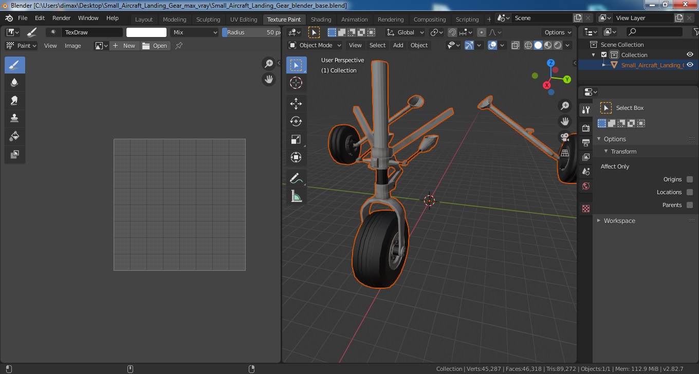 Small Aircraft Landing Gear 3D