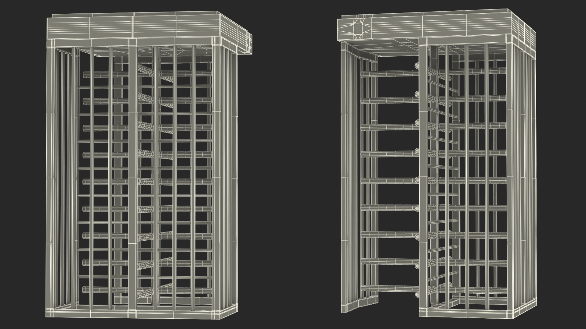 3D model Full Height Security Turnstile