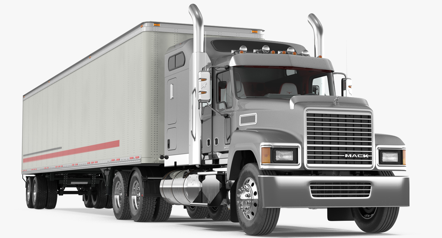 3D model Trailer Truck Mack CHU613