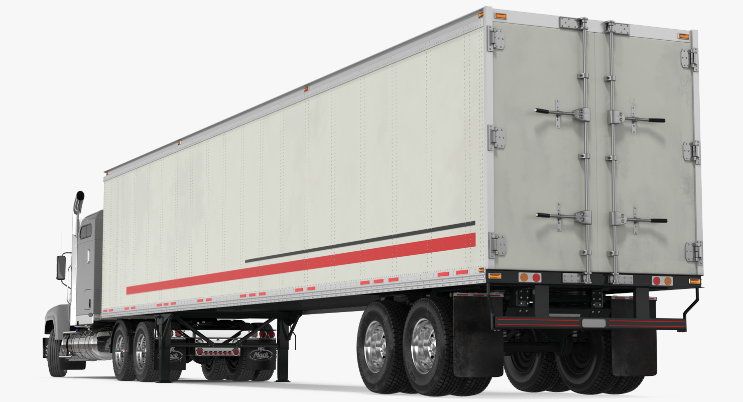 3D model Trailer Truck Mack CHU613