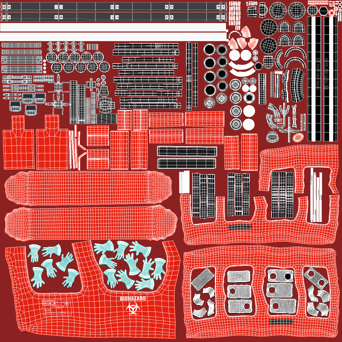 3D Bio Protection Transportation Hub model