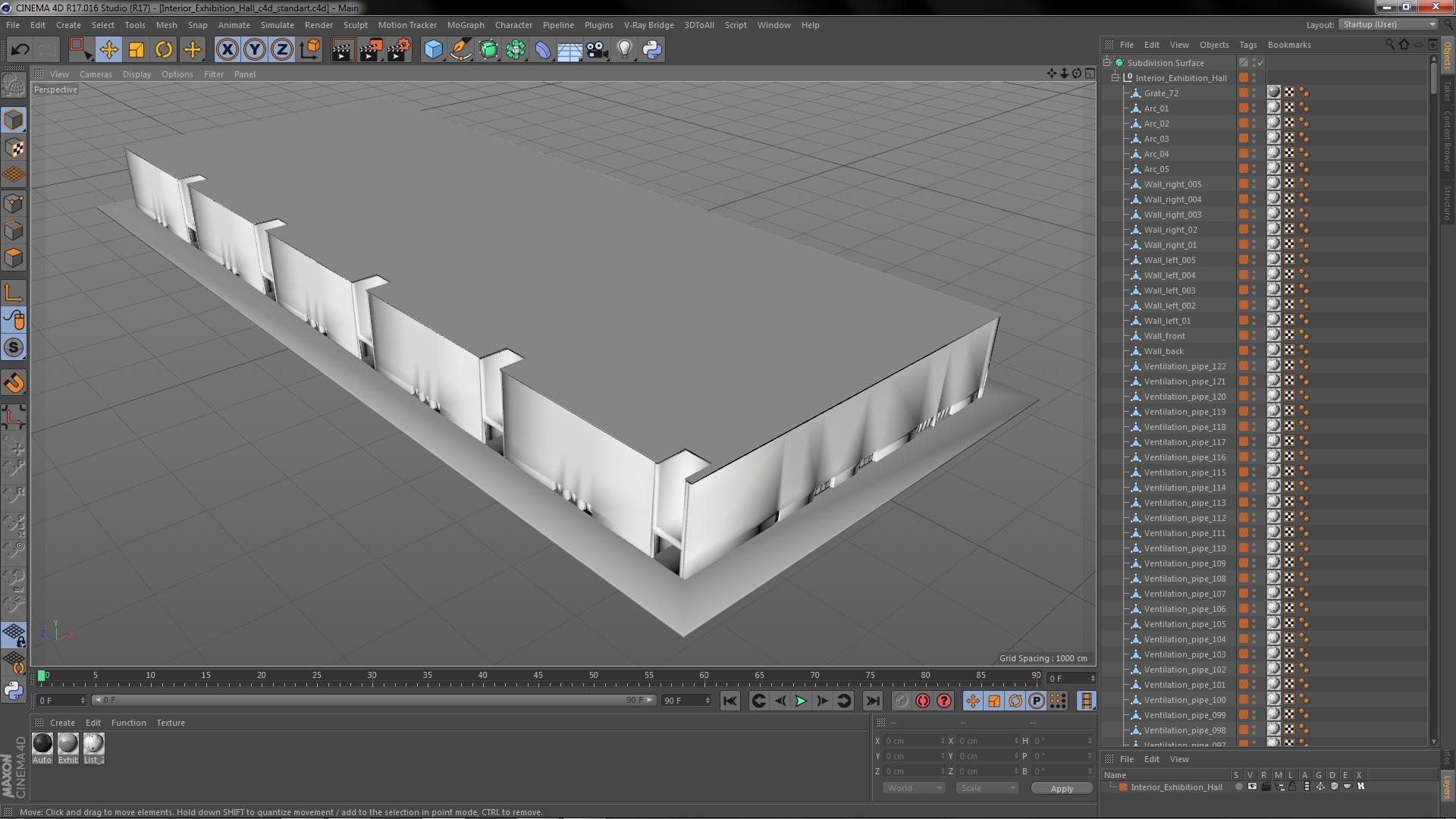 Interior Exhibition Hall 3D model
