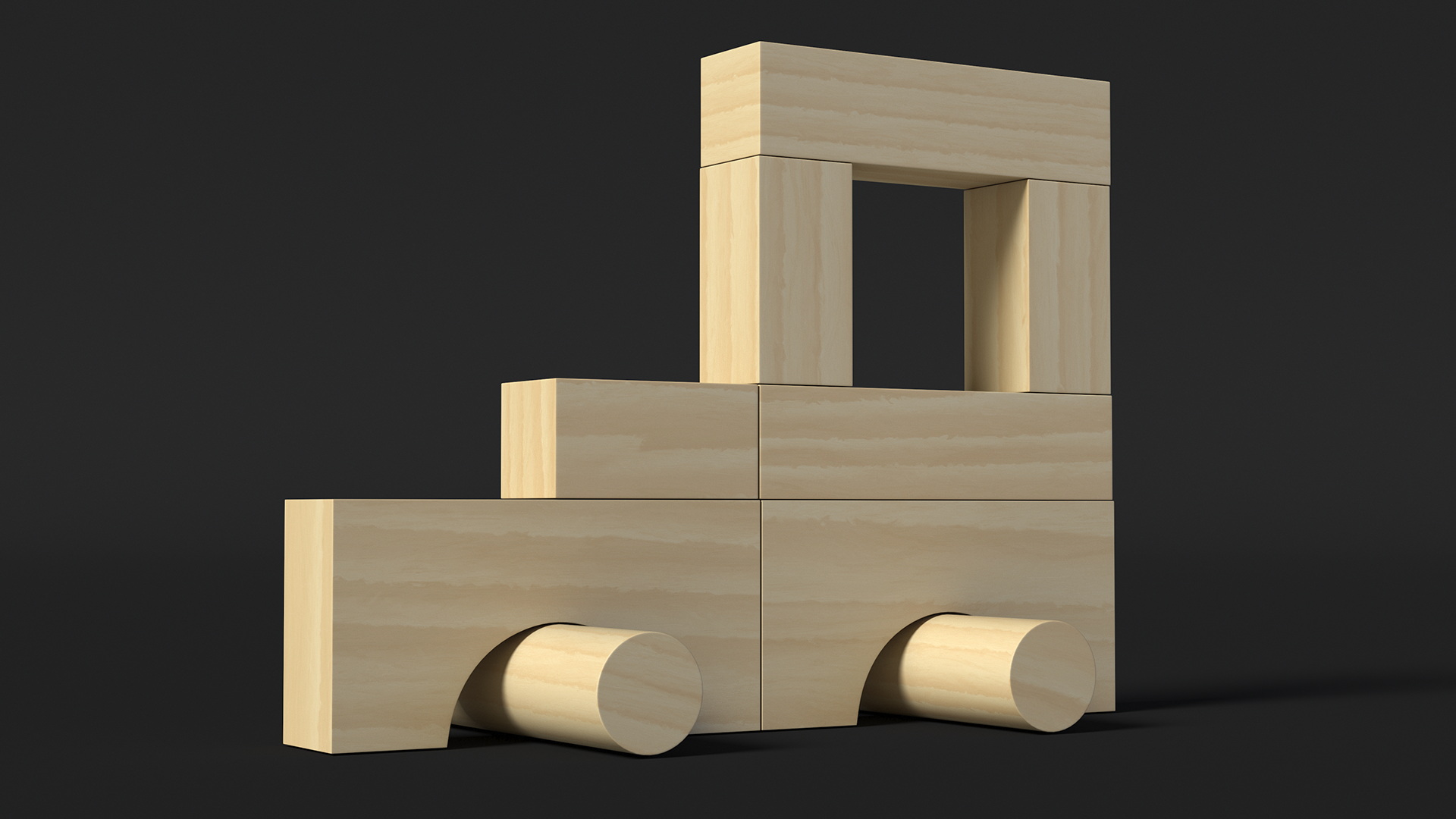 3D model Wooden Constructor Car for 3D Print