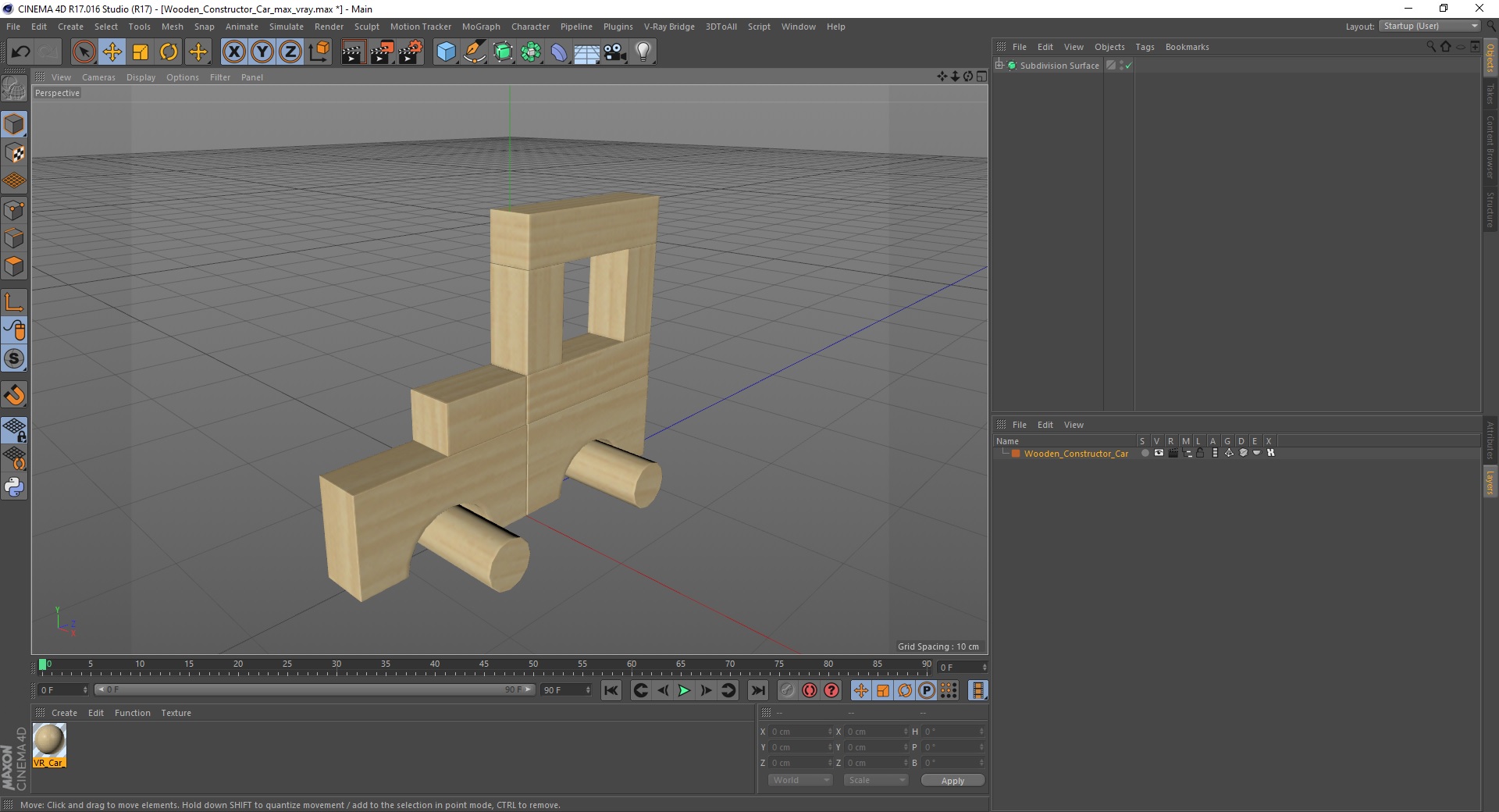 3D model Wooden Constructor Car for 3D Print