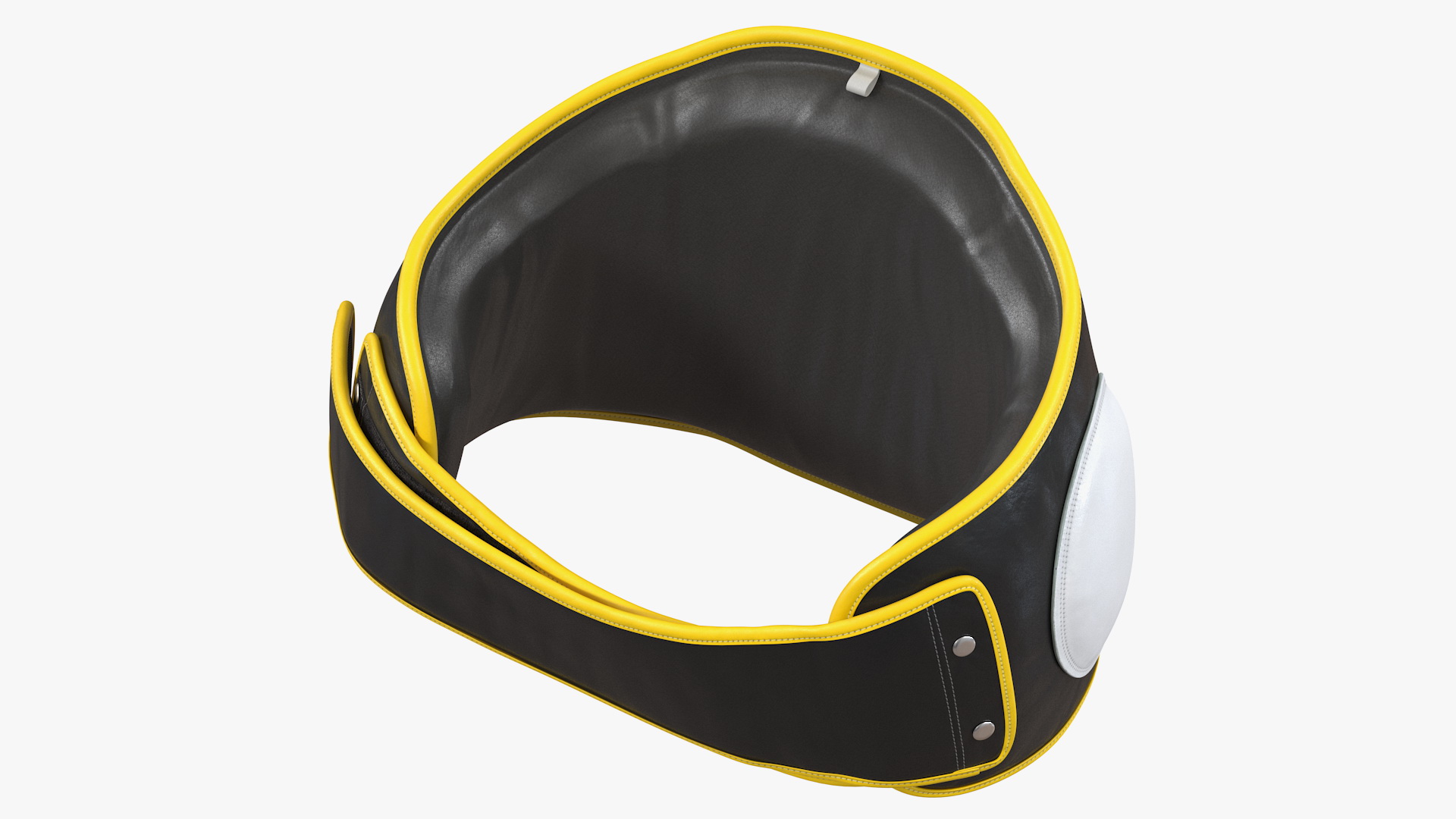 3D Muay Thai Leather Belly Pad Maneken Black Yellow model