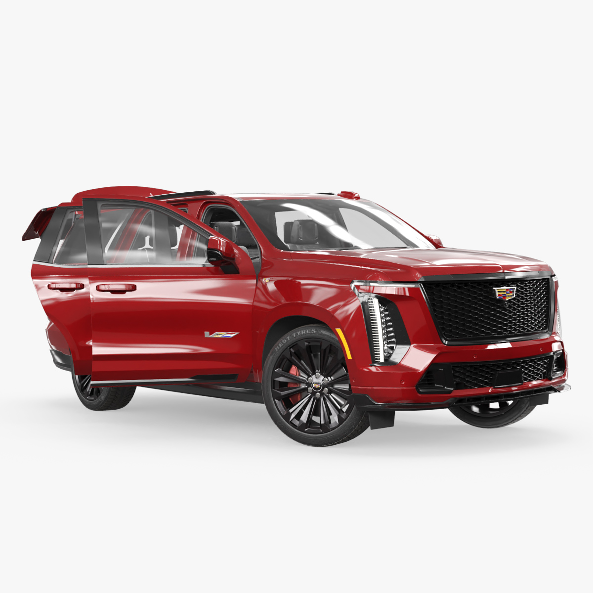 2026 Cadillac Escalade-V Luxury SUV Red Rigged