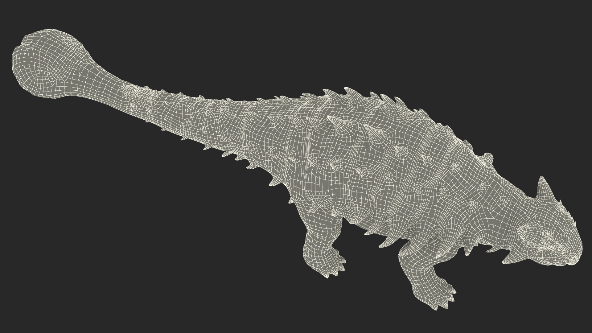 Ankylosaurus from Desert Habitats Rigged for Maya 3D model
