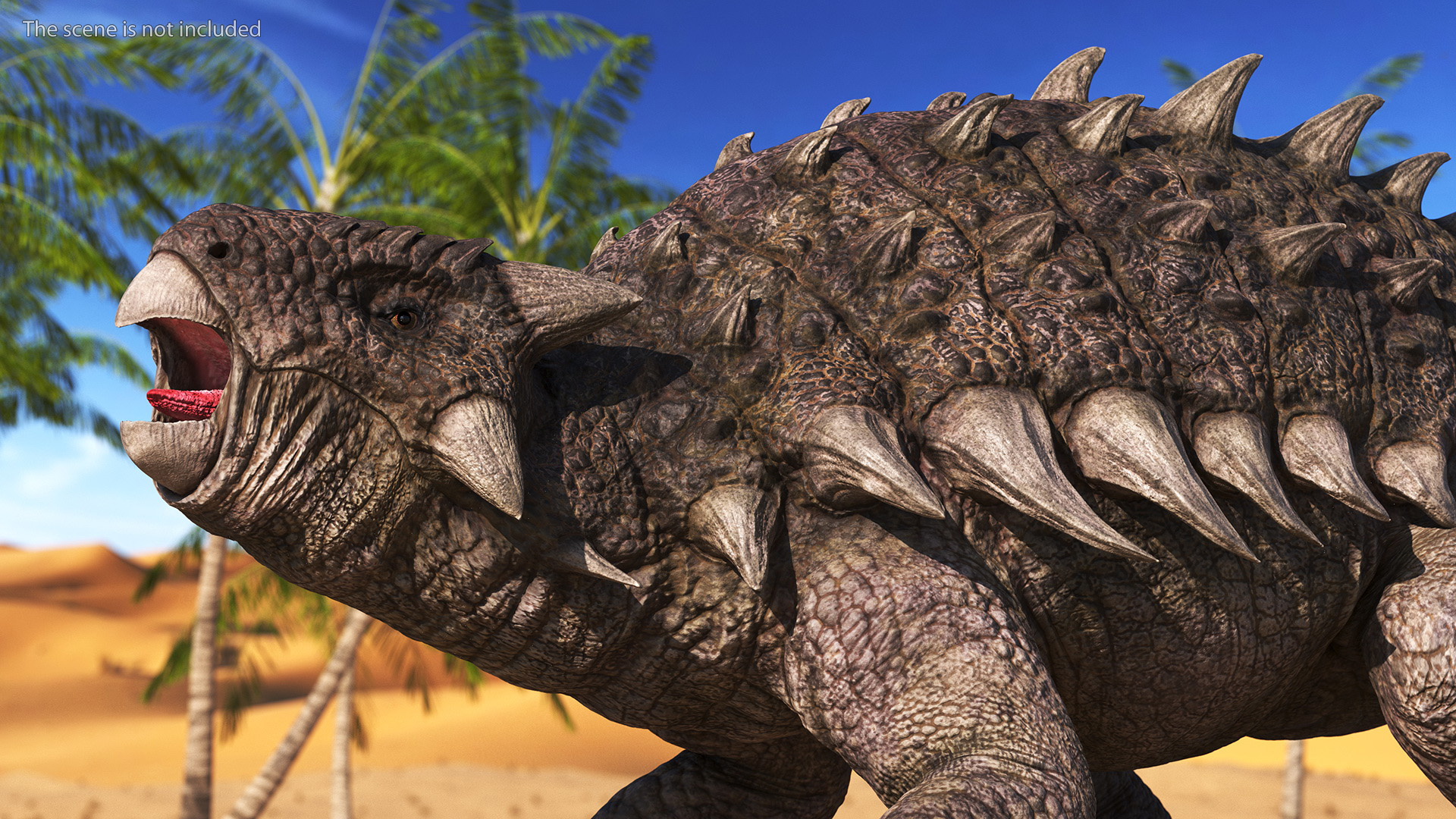 Ankylosaurus from Desert Habitats Rigged for Maya 3D model