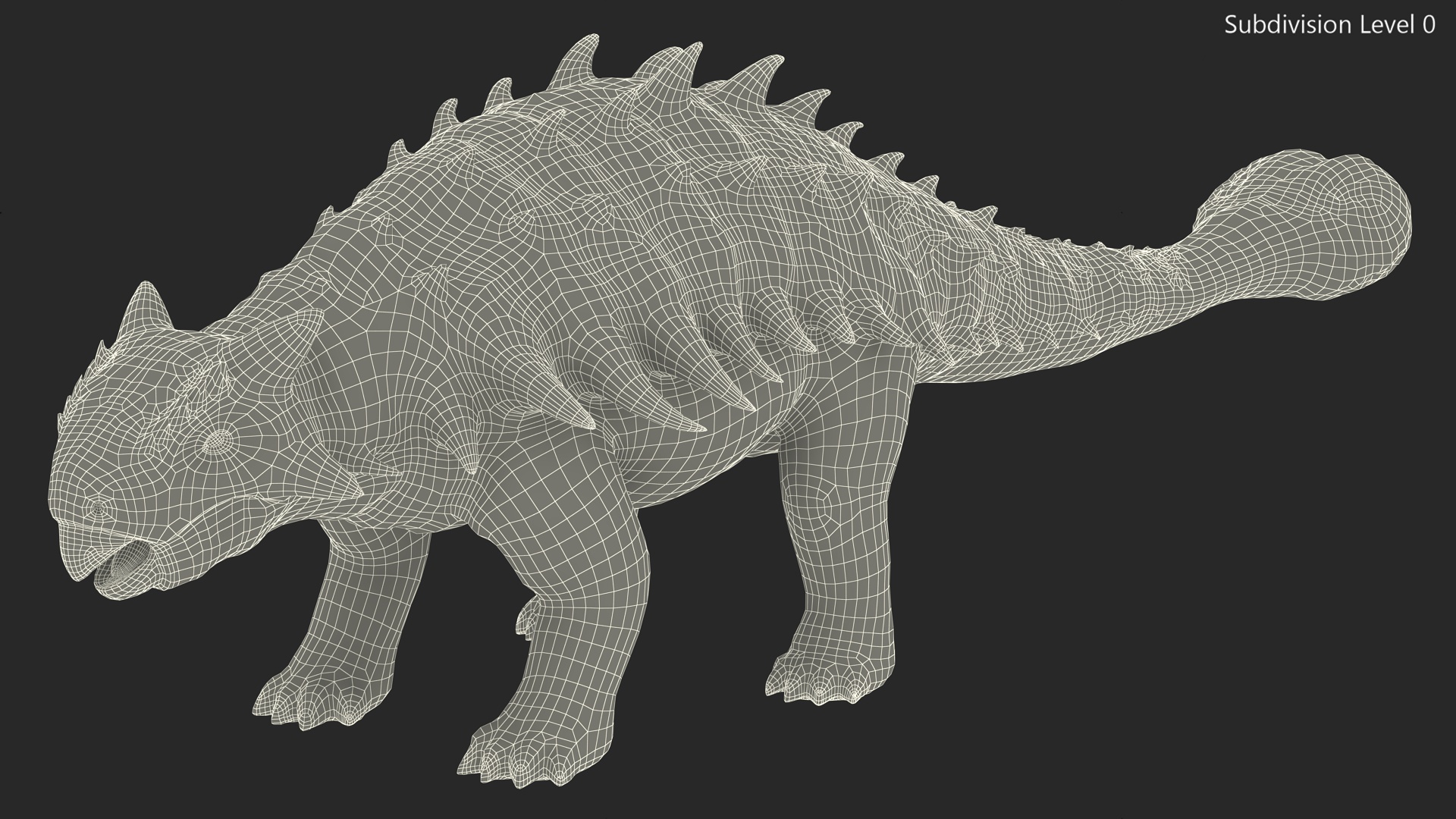 Ankylosaurus from Desert Habitats Rigged for Maya 3D model