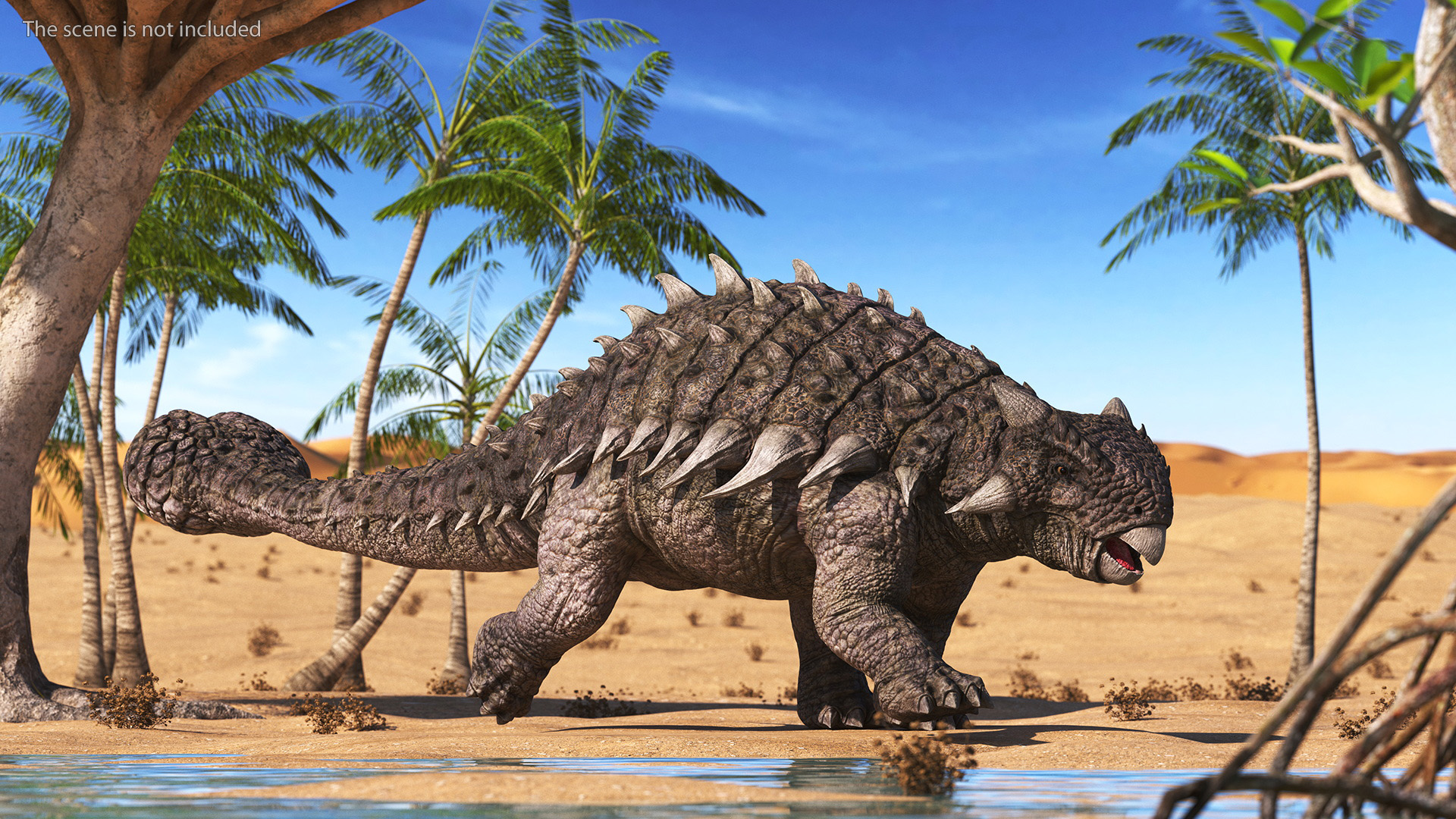 Ankylosaurus from Desert Habitats Rigged for Maya 3D model