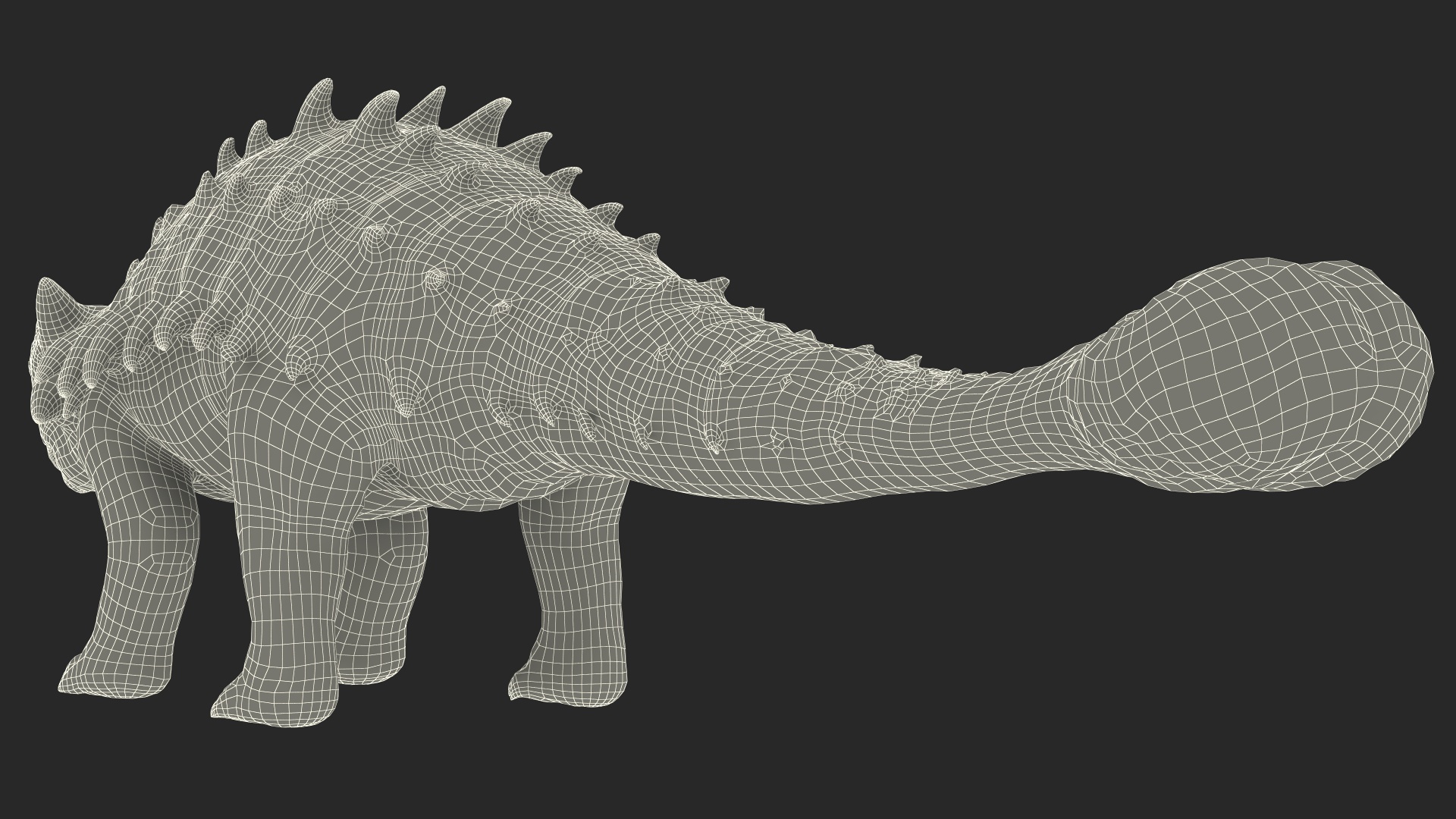 Ankylosaurus from Desert Habitats Rigged for Maya 3D model