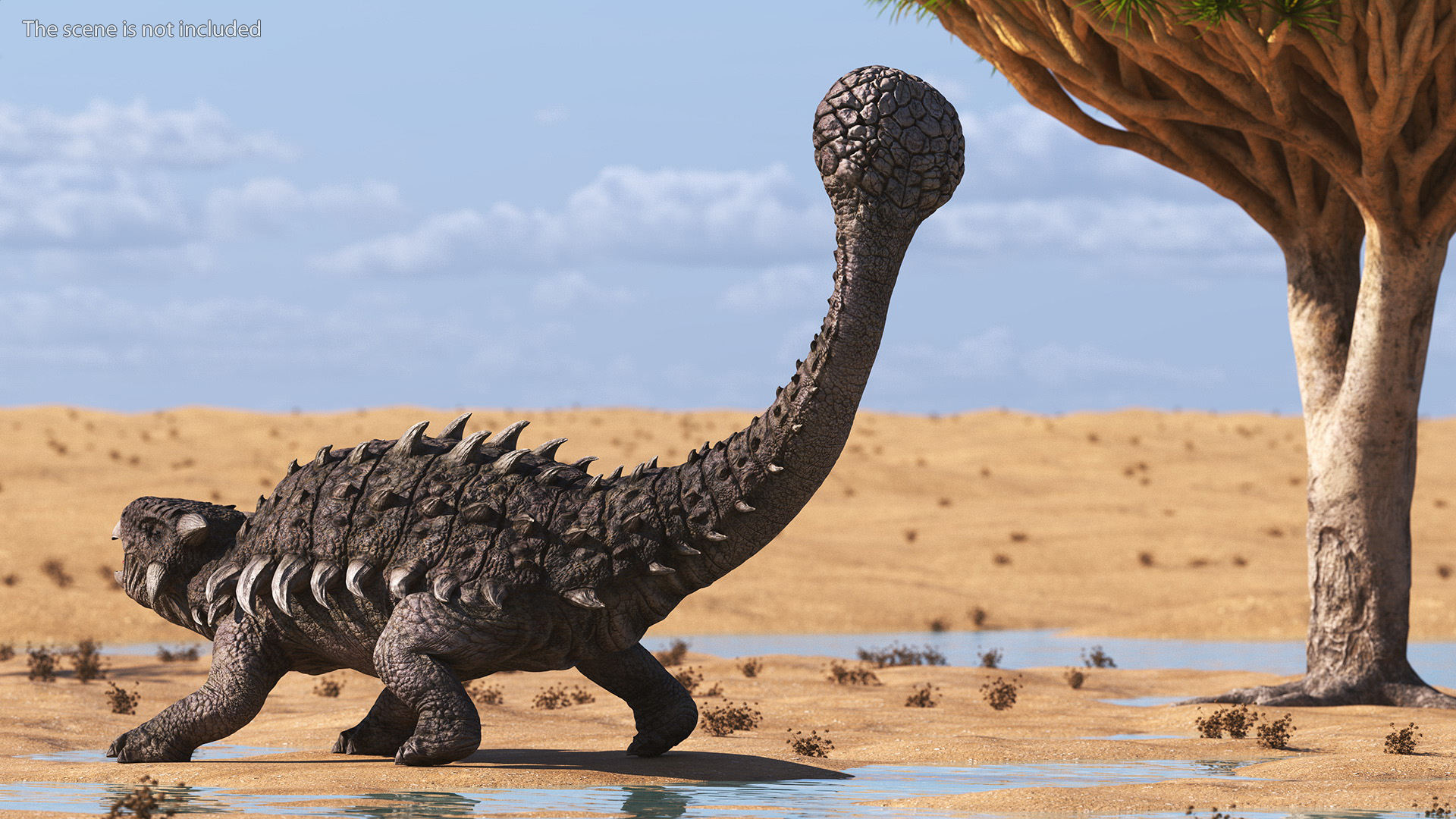Ankylosaurus from Desert Habitats Rigged for Maya 3D model