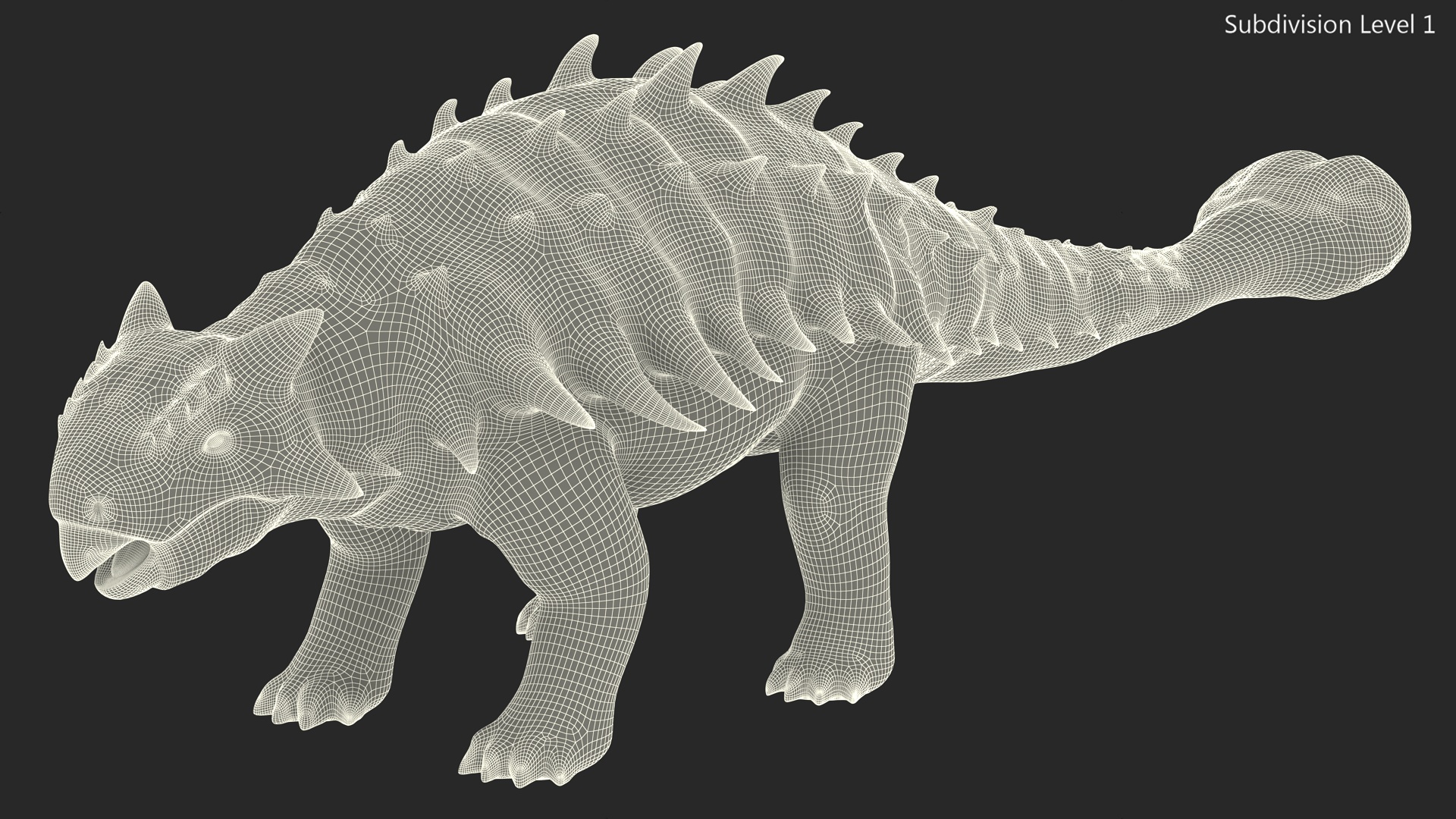 Ankylosaurus from Desert Habitats Rigged for Maya 3D model